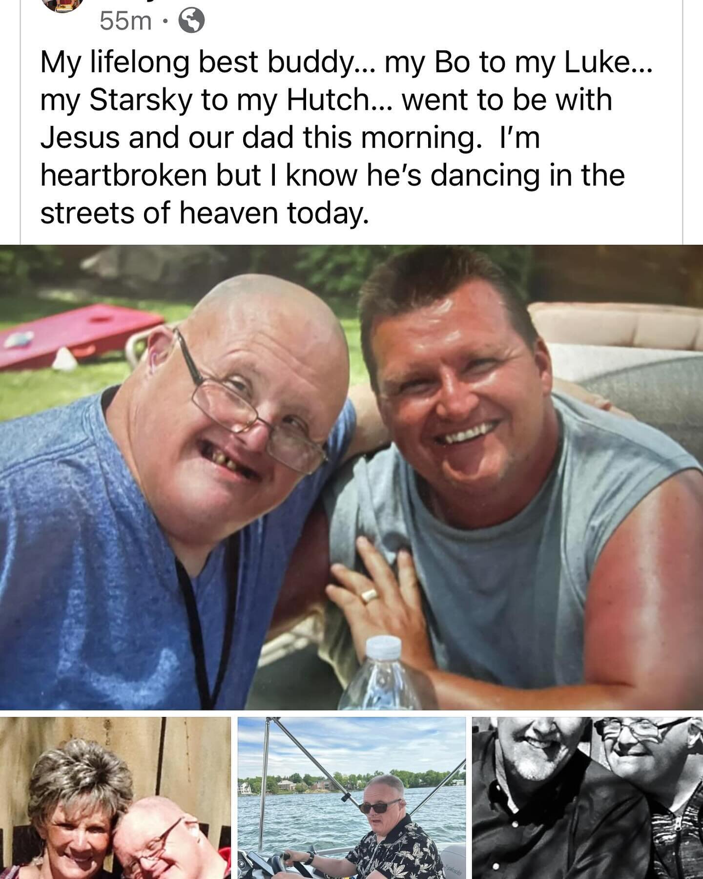 This is my husband&rsquo;s FB post. My brother in law passed today. With Down&rsquo;s Syndrome he was never expected to live this long! We&rsquo;re grateful we got to enjoy him as long as we did!