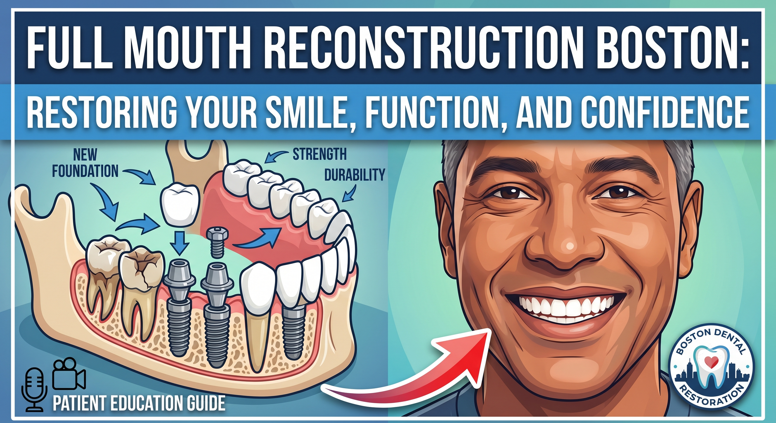 Full Mouth Reconstruction in Boston: Restoring Your Smile, Function, and Confidence. 波士頓全口重建：恢復您的笑容、功能與自信.