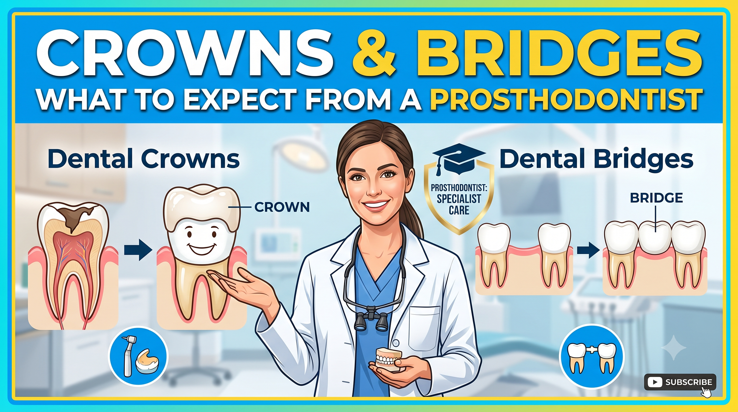 Dental Crowns and Bridges: What to Expect from a Prosthodontist 牙冠和牙橋：從修復專科醫師處可以期待什麼