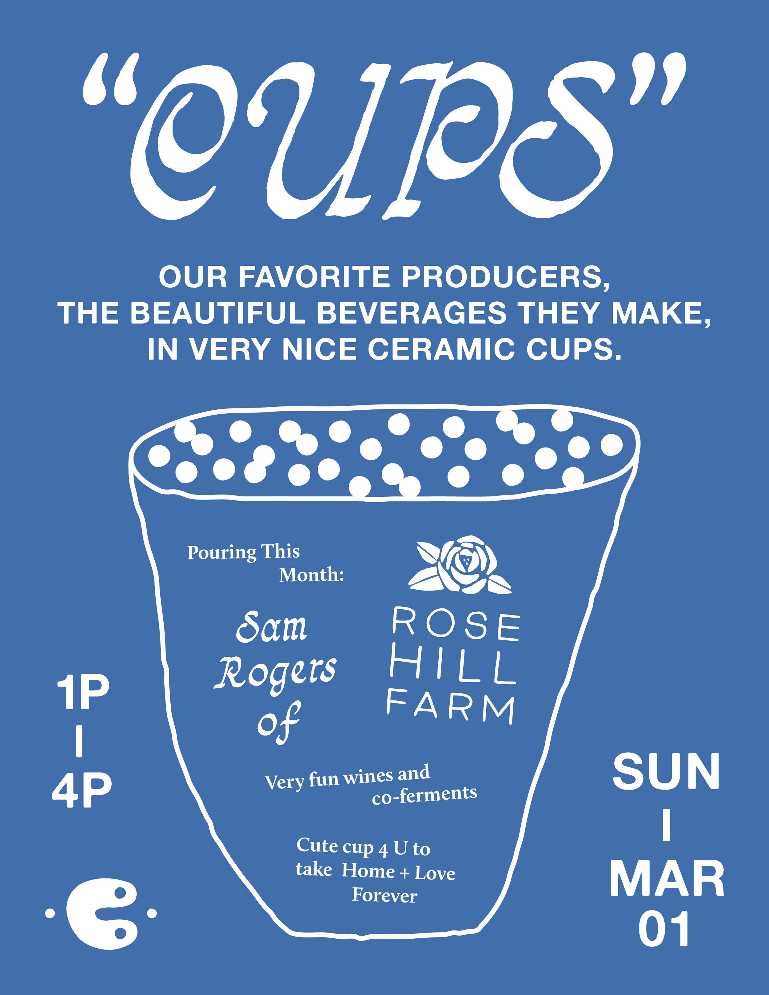 CUPS: Tasting Series w. Rose Hill