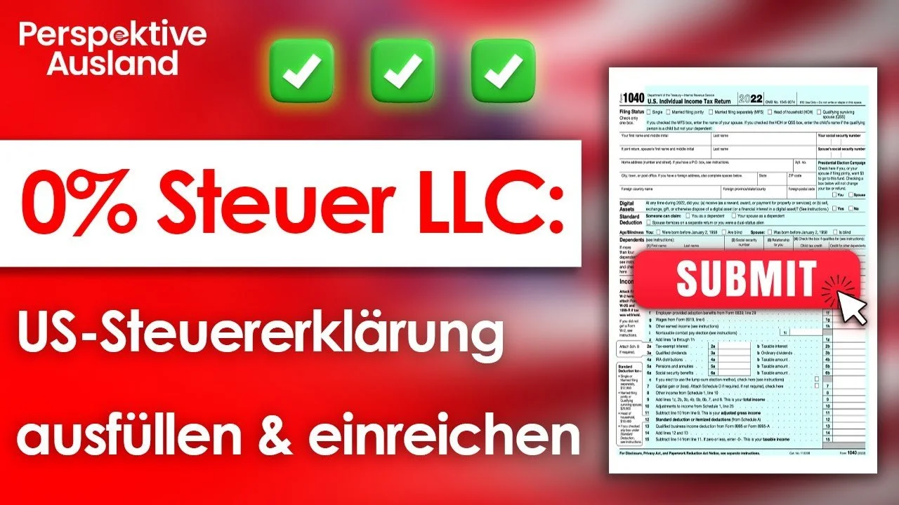 Steuerfreie LLC: So reichst du die IRS Meldung ein (sonst $25.000 Bußgeld)