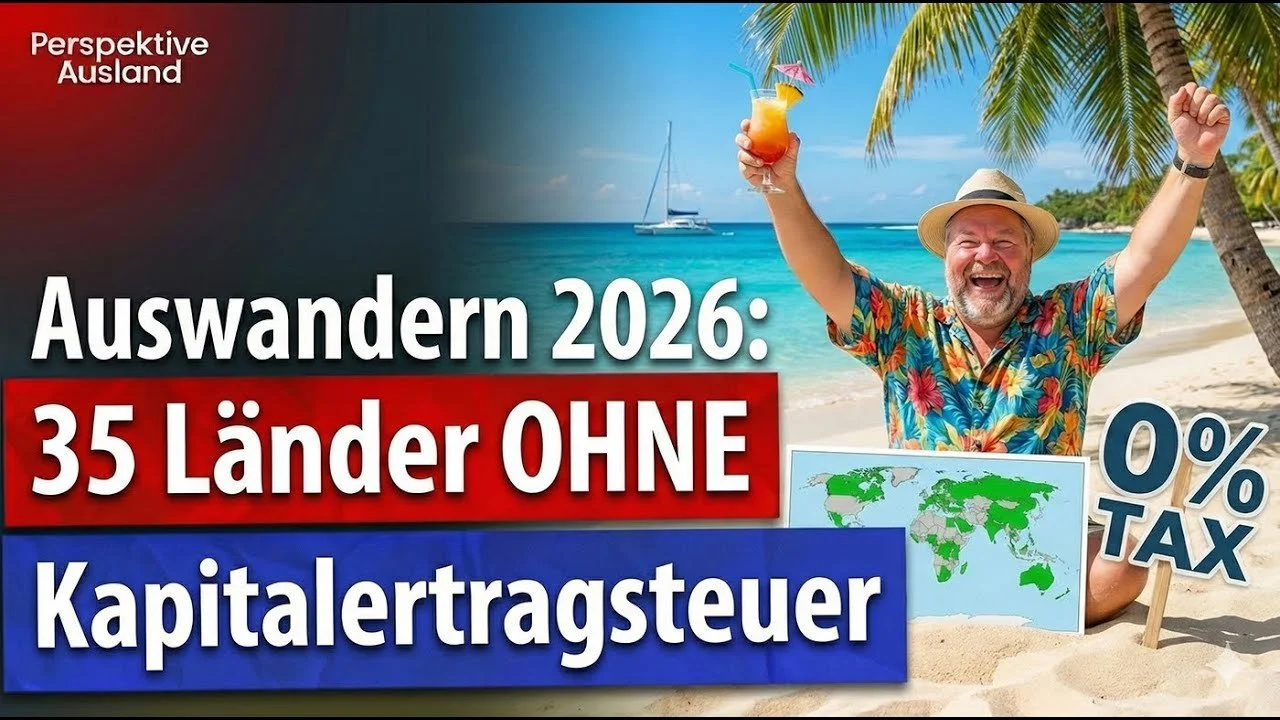 35 Länder ohne Kapitalertragssteuer: Die ultimative Auswander-Liste 2026 (Aktien &amp; Krypto)