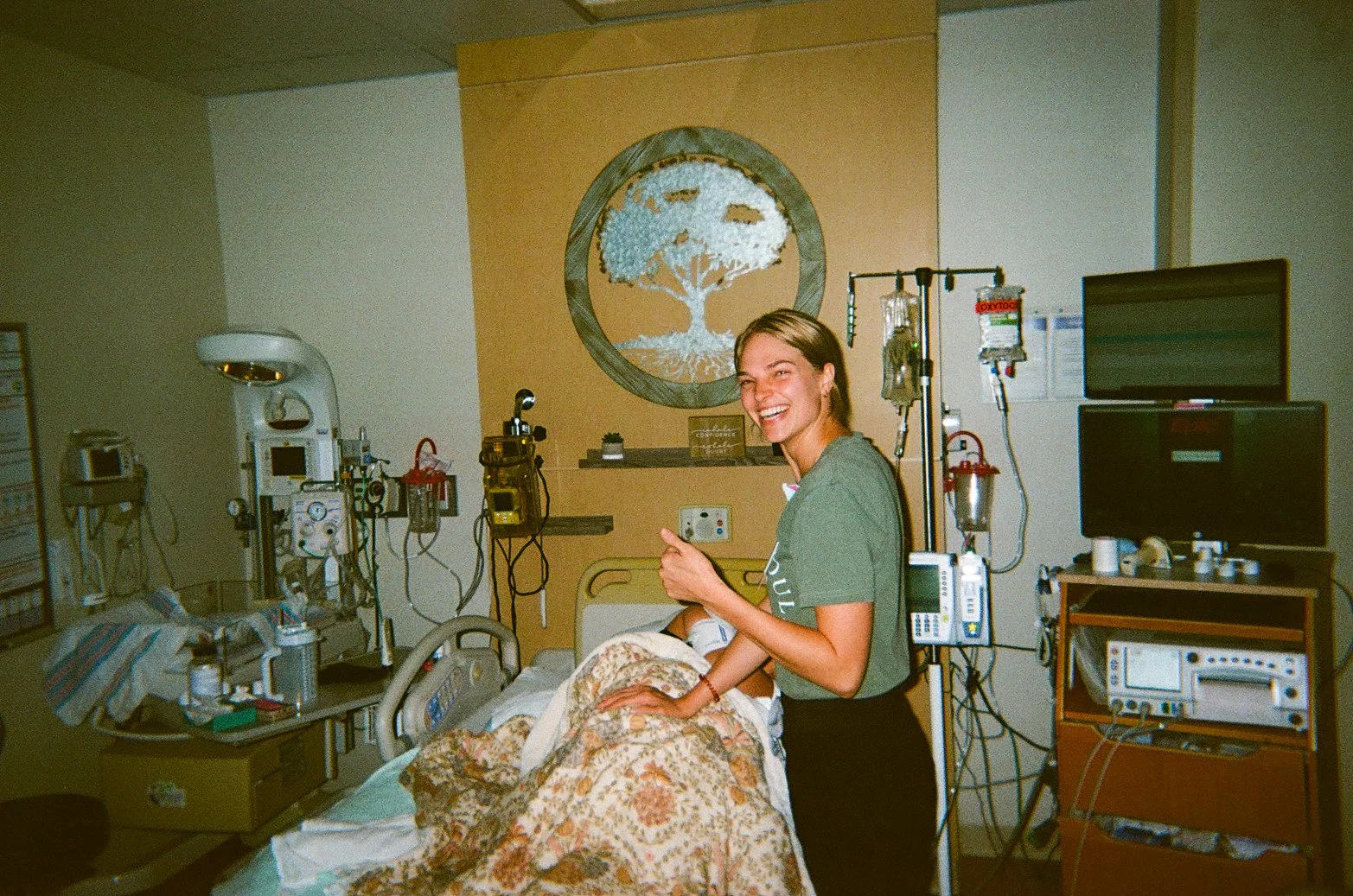 Grace Wainwright Smiling supporting Epidural Birth at Sherman Hospital in Elgin Illinois
