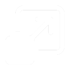 White icon of an outward-pointing arrow inside a square on a black background, symbolizing an external link or exit.