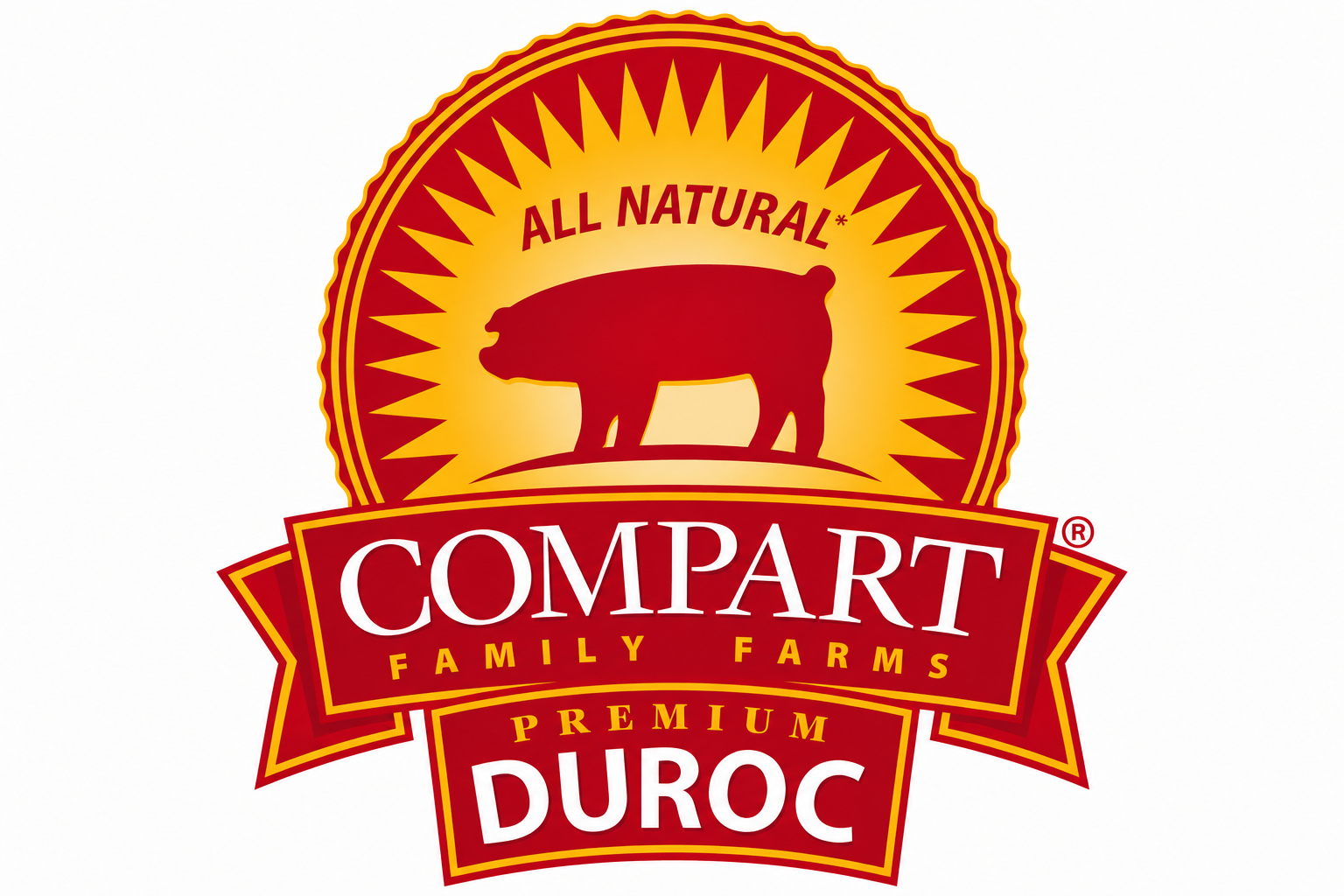 Premium Duroc pork from Compart Family Farms, known for exceptional marbling, tenderness and rich flavor.