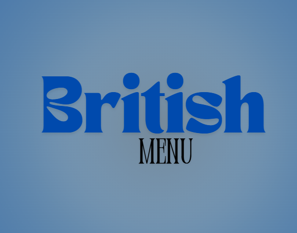 British menu 3 courses for £12.50