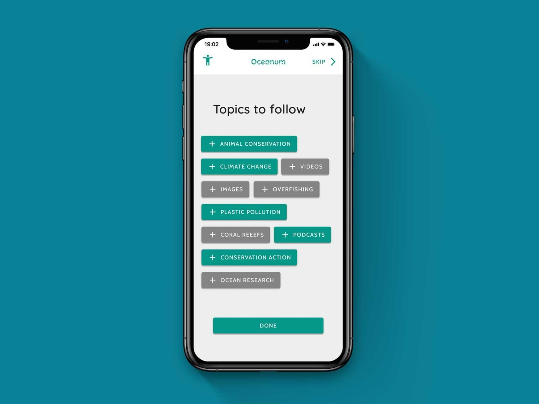 Follow Topic screen