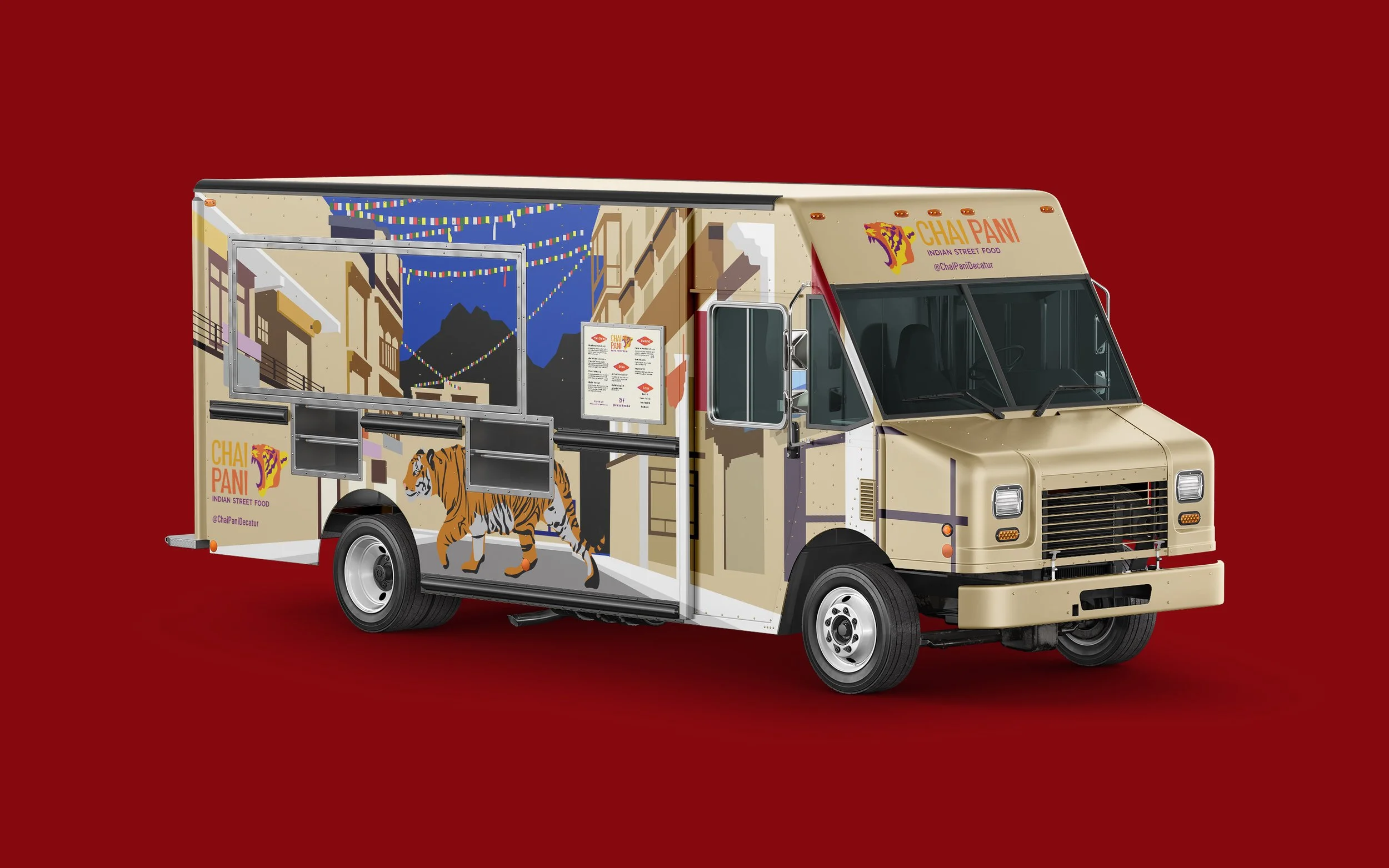 Chai Pani food truck front right diagonal