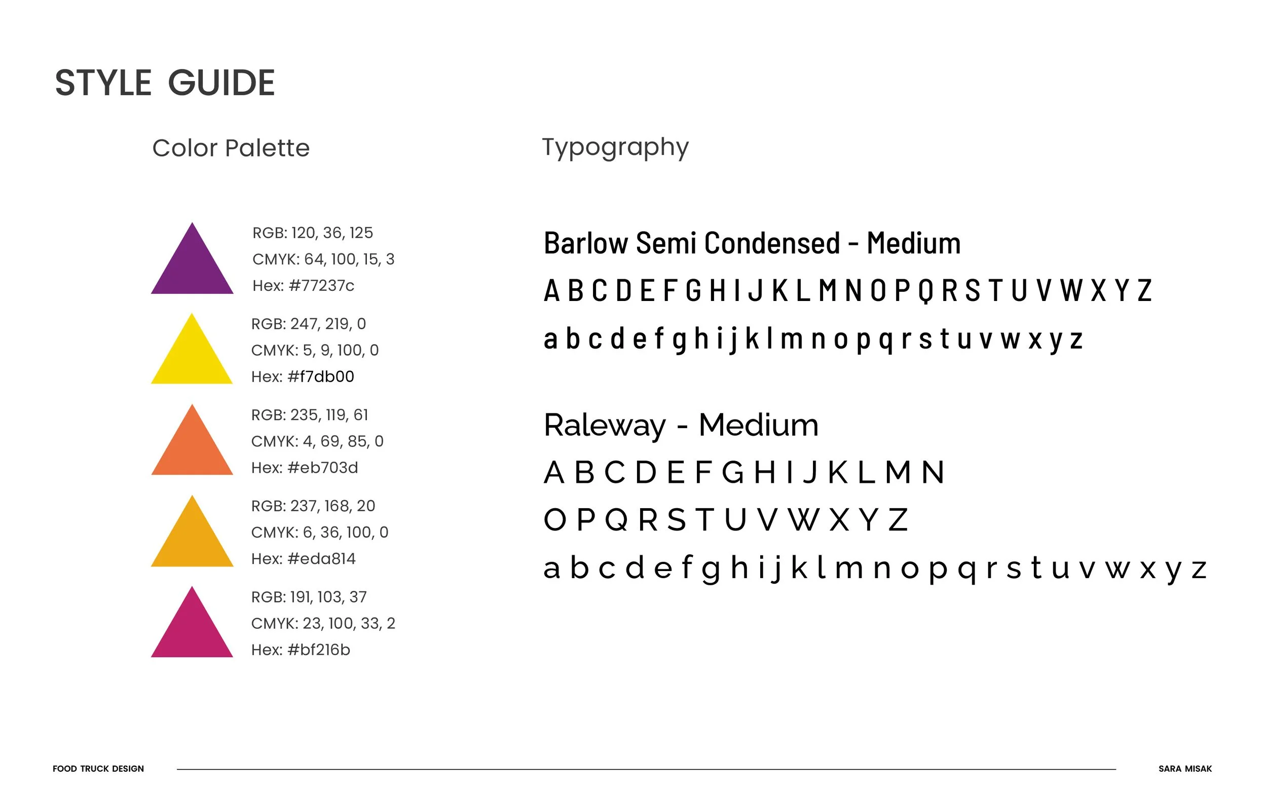 Style guide colors and typography