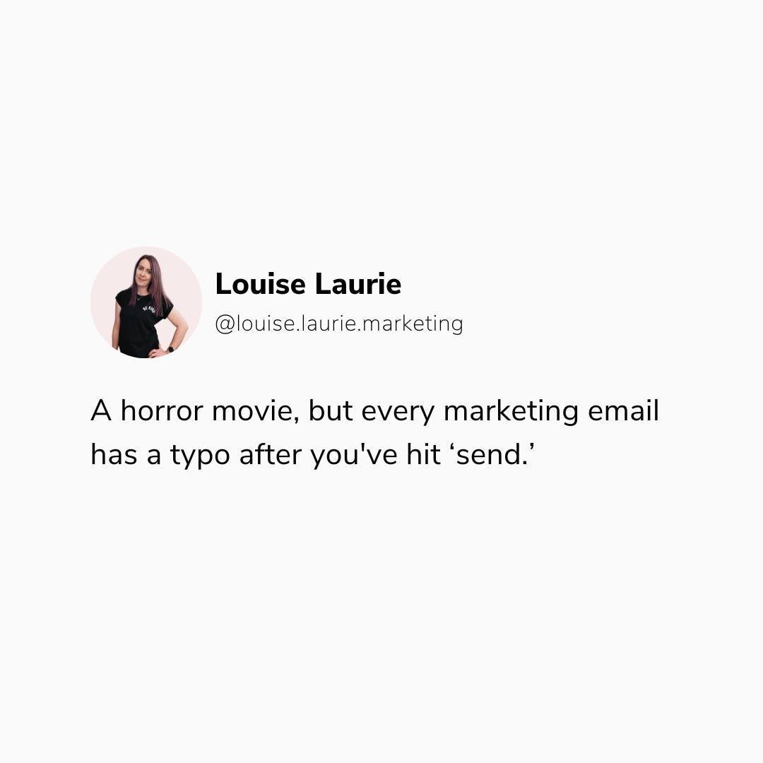Loving this trend. What are your marketing horrors? 👻 Here are some of mine! 
Share if you can relate to any of these 😅 

#hauntedhousememe #marketinghorrors #marketinglife #horrormoviememes #marketinglife #marketingproblems #marketing #marketingme