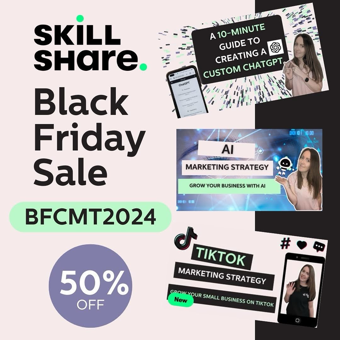 🎉Skillshare is having a huge Black Friday sale with a massive 50% off their annual membership. 

This is an amazing offer and includes unlimited access to thousands of high quality inspiring classes (including all of mine!) taught by industry expert