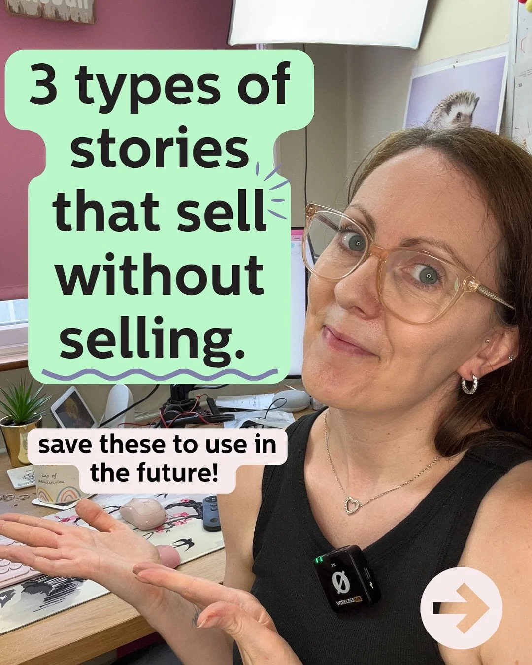 Storytelling is one of the most powerful tools in marketing. 💬
Here are 3 story types that sell without selling:
1️⃣ Your origin story
2️⃣ Behind-the-scenes story
3️⃣ Transformation or win story
Want to learn how to use them to build trust + boost