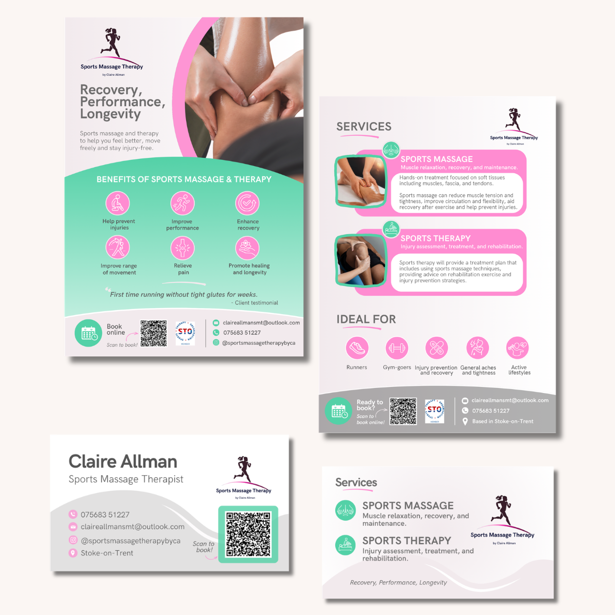 Launch Marketing Materials for a Local Sports Therapist