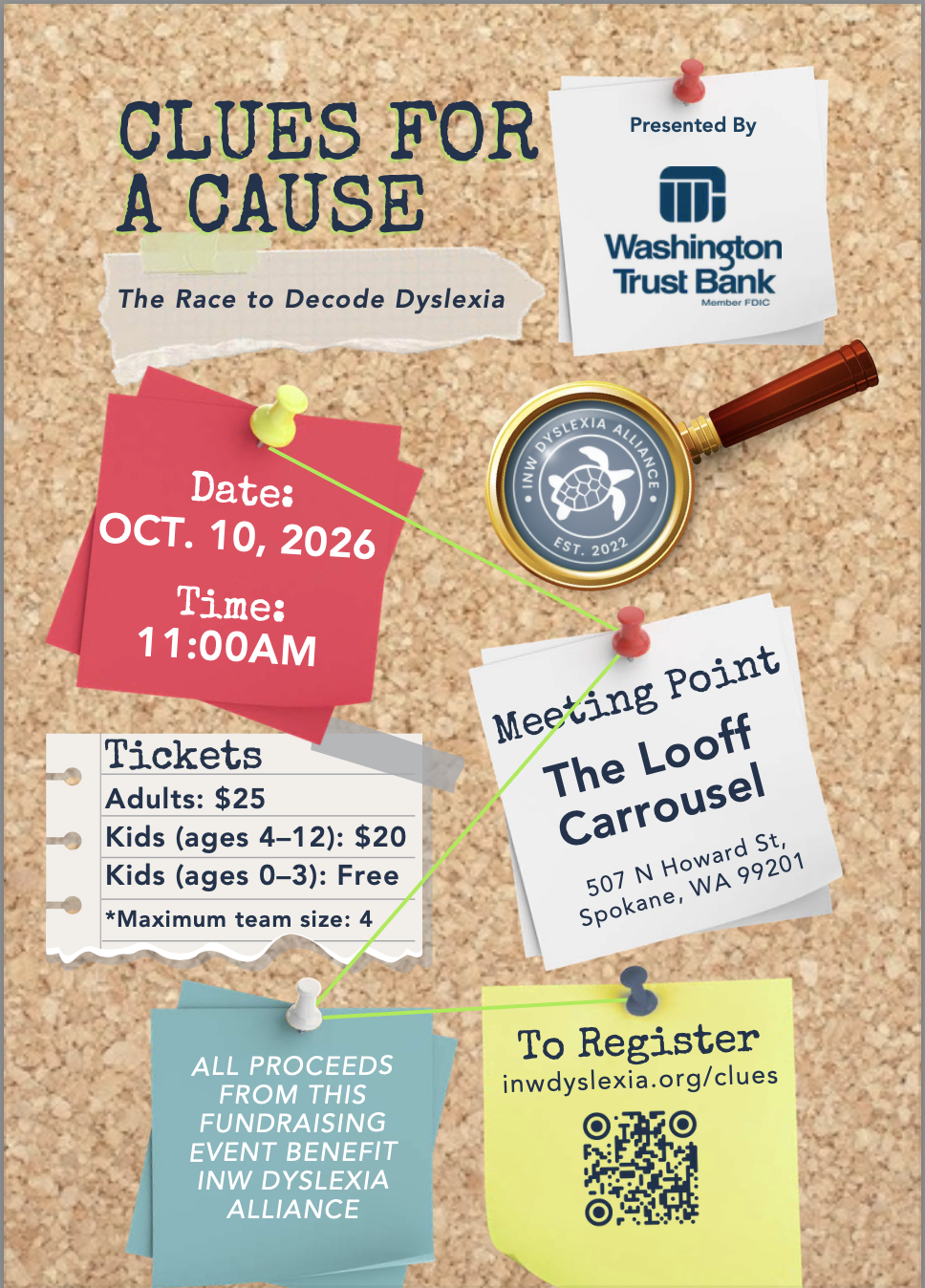 Clues for a Cause Flyer