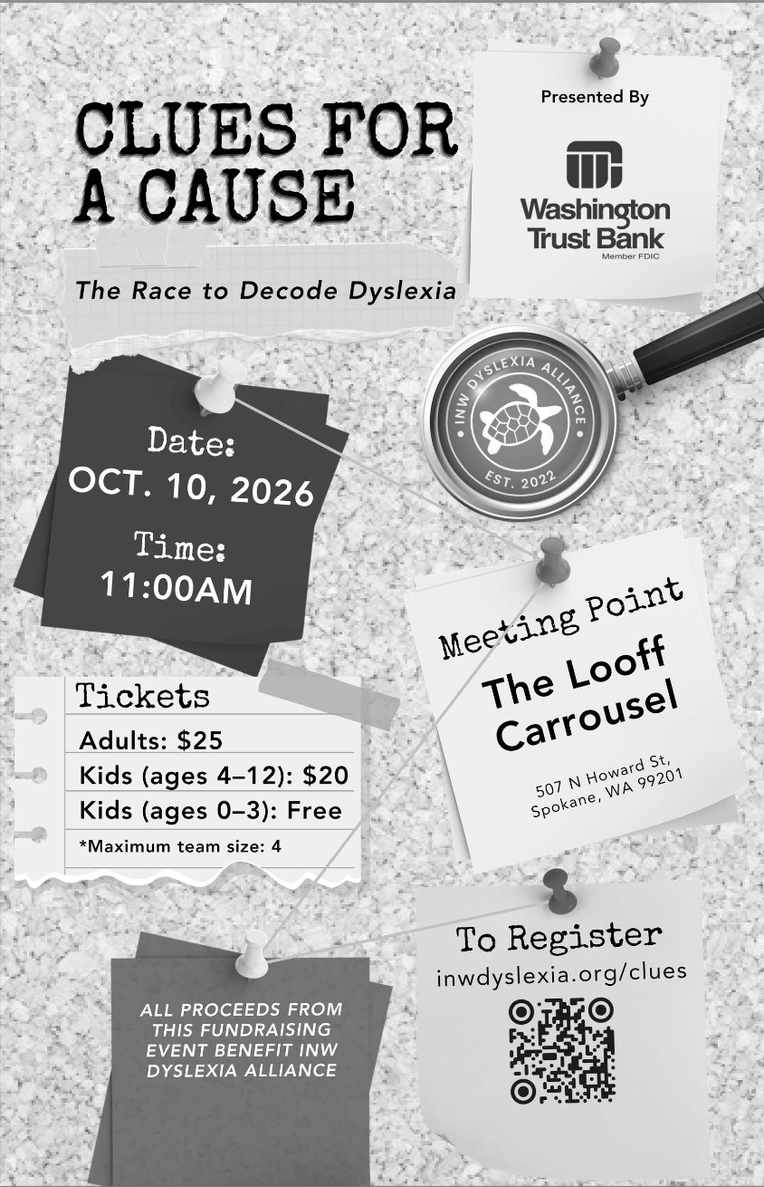 Clues for a Cause flyer - BW