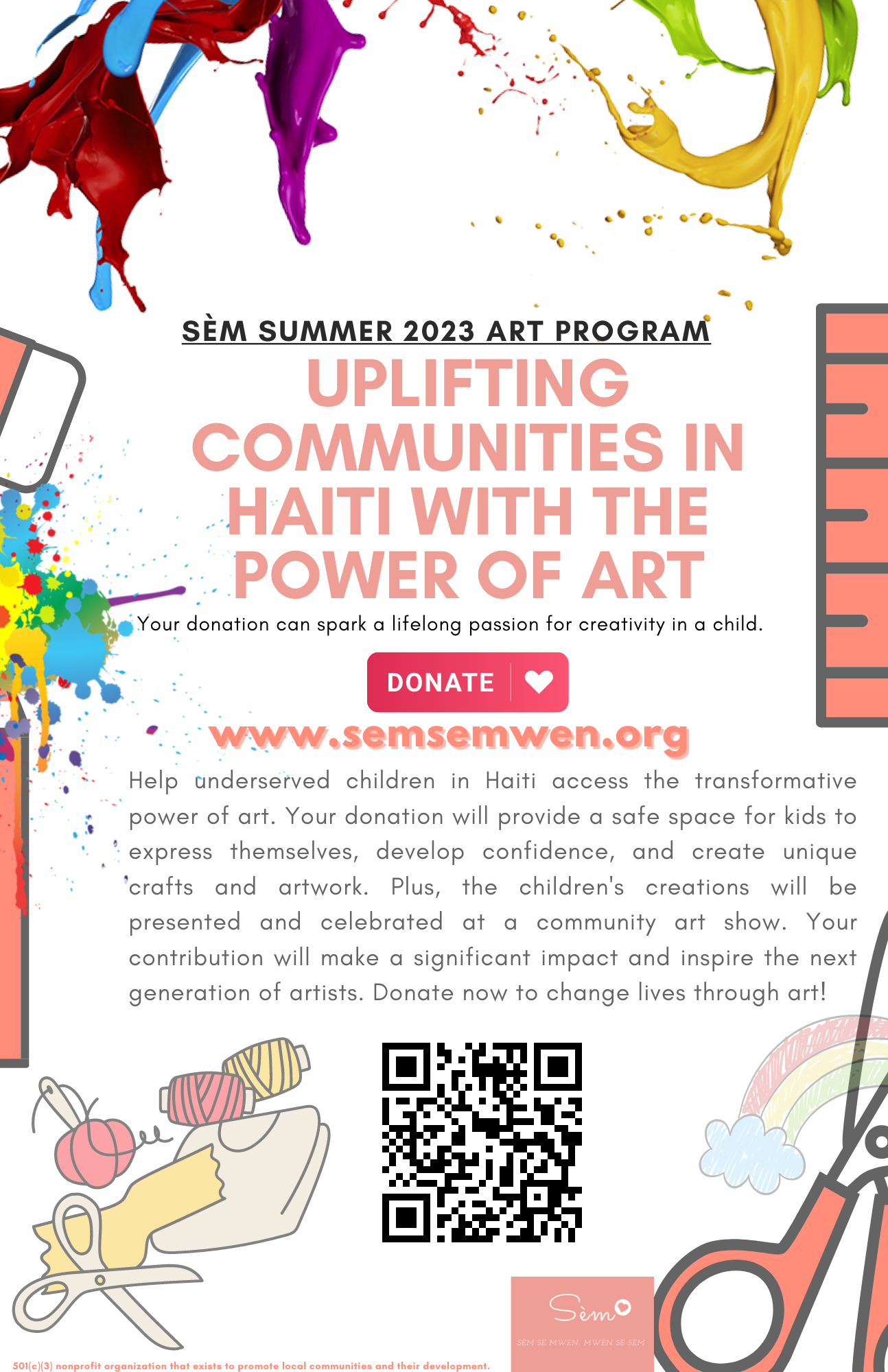Sèm Summer 2023 Art Program Fundraiser Flyer (3).png