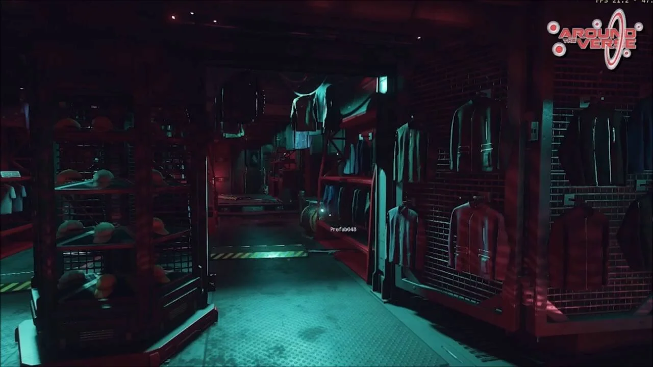 "KC Trending" criminal clothing shop, in GrimHex station.