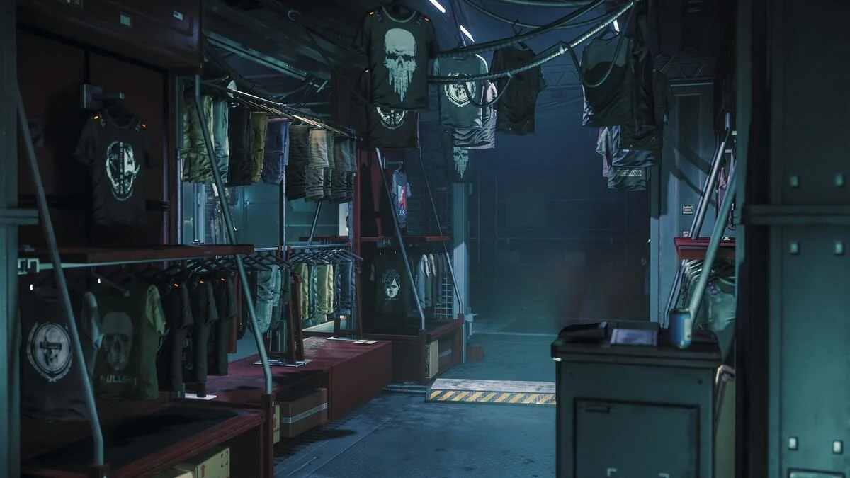 "KC Trending" criminal clothing shop, in GrimHex station.
