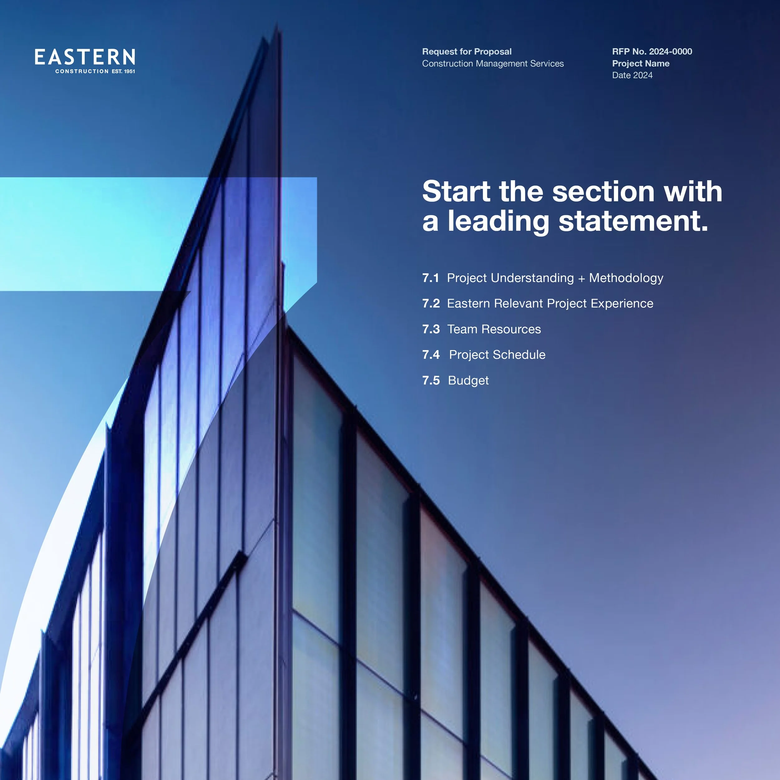 Eastern Construction: Bid Direction