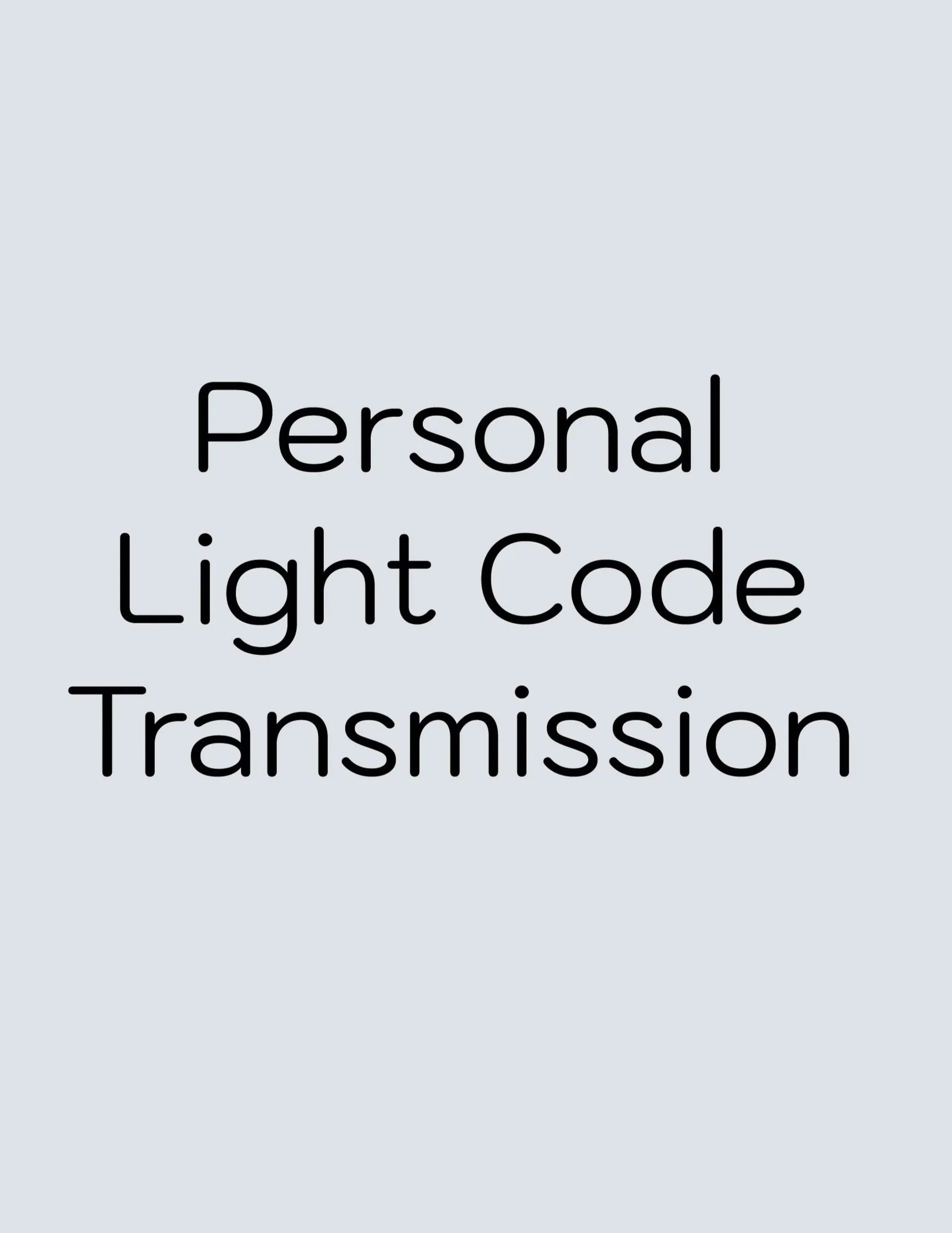 Personal Light Code Transmission