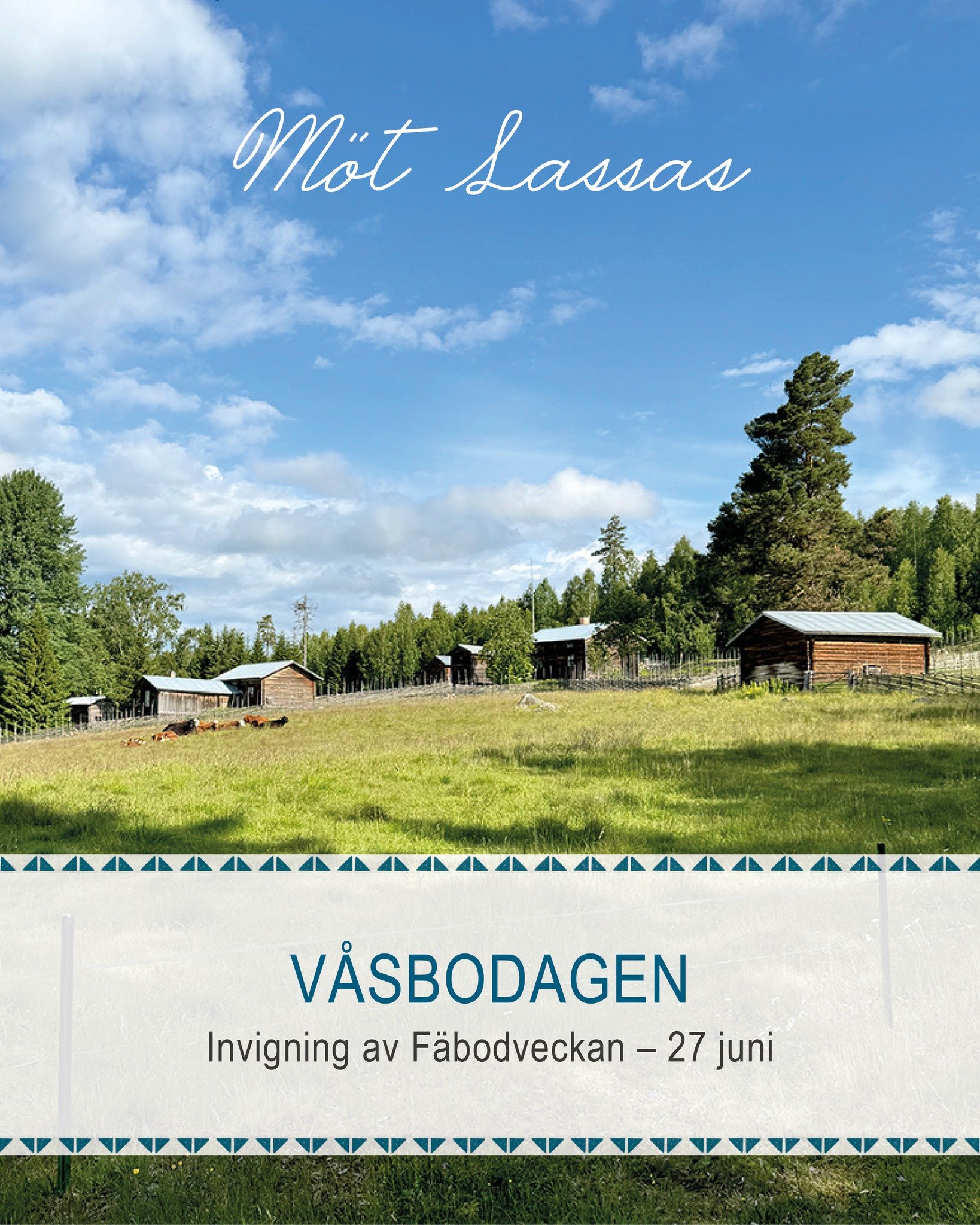 M&ouml;t Lassas &ndash; F&auml;bodveckan, invigning p&aring; V&aring;sbo F&auml;bodar.

L&ouml;rdagen den 27 juni.

Tr&auml;ffa oss och prata byggnadsv&aring;rd!

Se dagens program och mer info p&aring; vasbofabodar.se