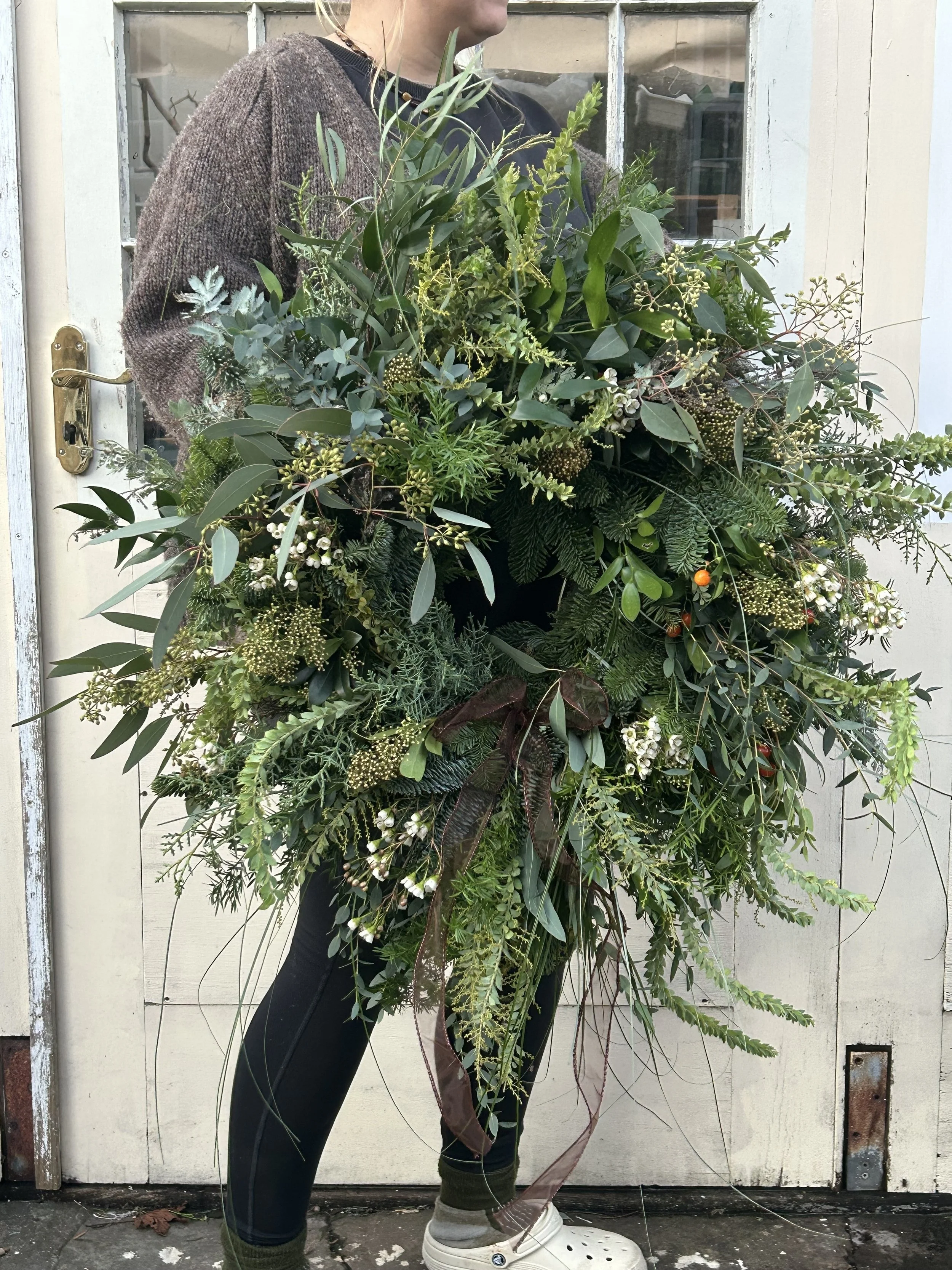 The Wild One  - Fresh Moss Door Wreath