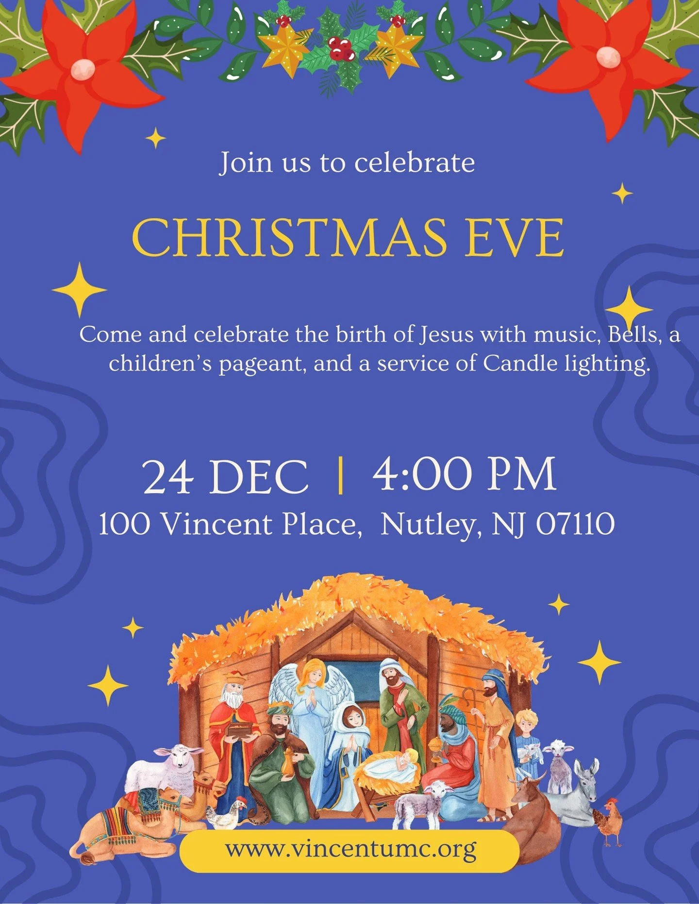 Our Annual Children&rsquo;s Christmas Pageant will take place during our Christmas EVE service on December 24, 2025
 at 4 pm.