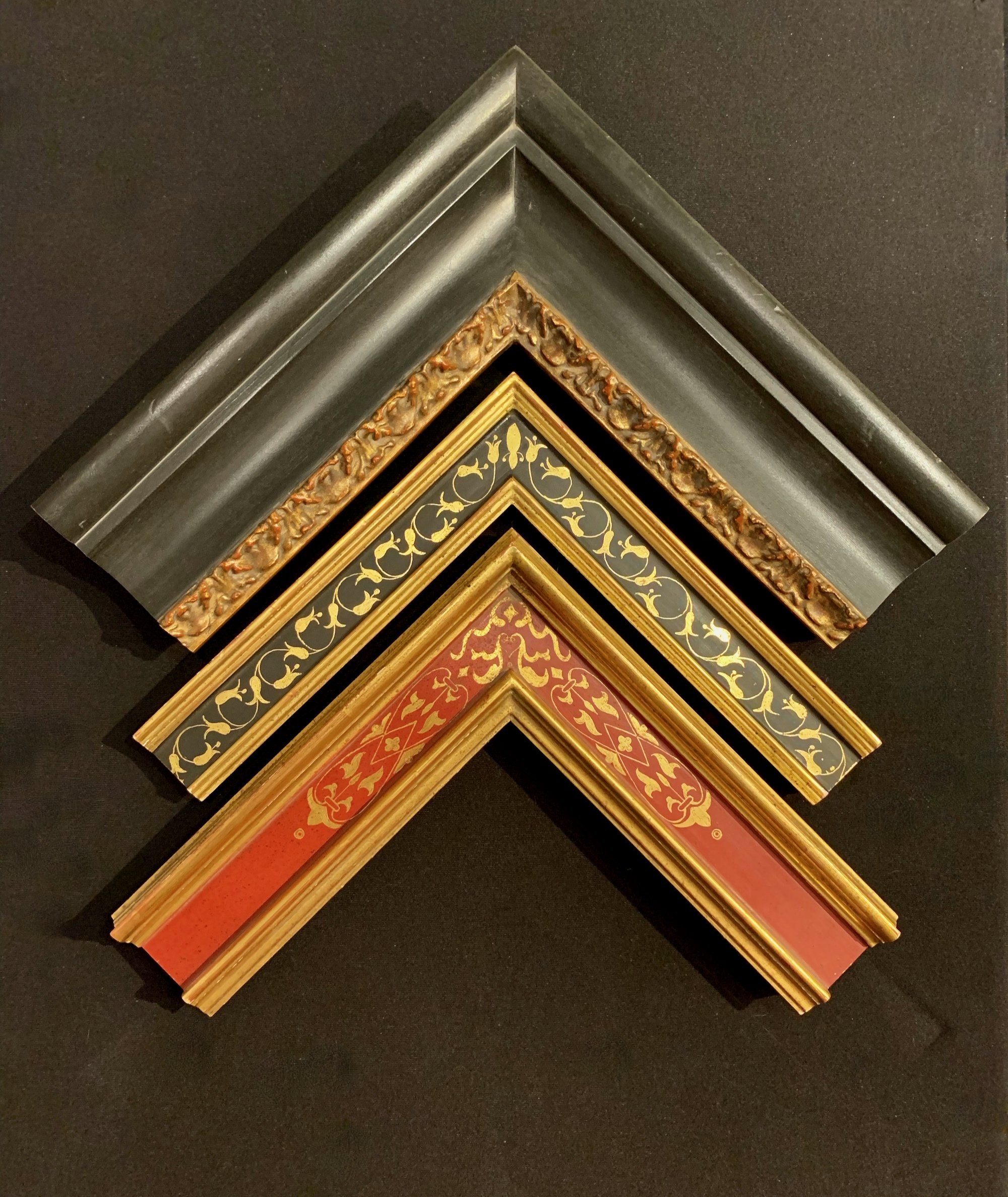 23K Gold Leaf Sgraffito Frames