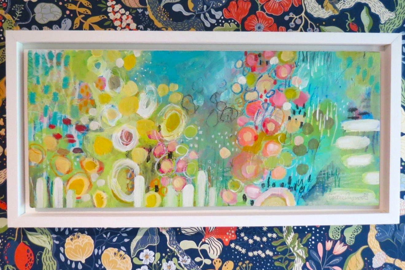 Neighbours Hollyhocks - by Jackie Reynolds