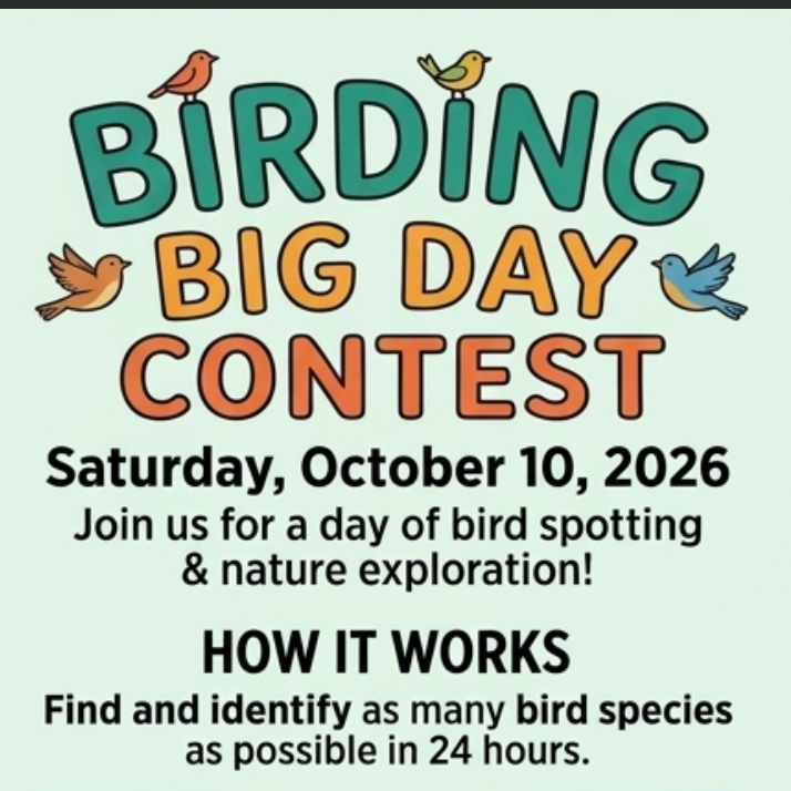 Birding Big Day contest (register team by 10/5)