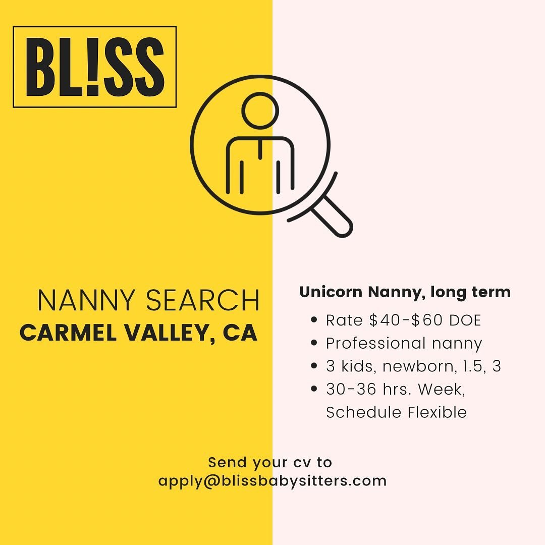 ❗️❗️HIRING❗️❗️ Relocation assistance possible for the right person🦄. #findyourbliss #nannyjob #southerncalifornia #hireananny #dreamjob #choosebliss