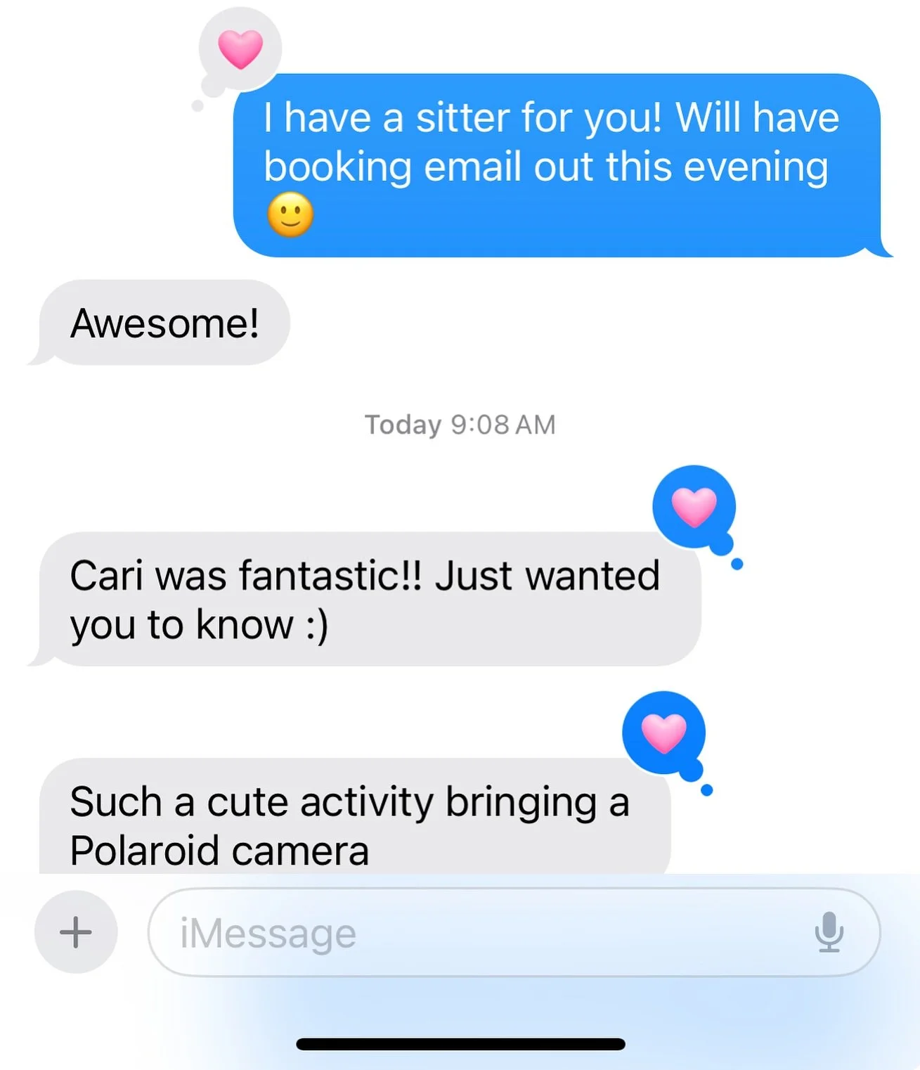 Some families have been in the BL!SS village so long they have personal numbers to our booking coordinators! For the record … these messages will never EVER get old! #spreadthelove #bookbliss