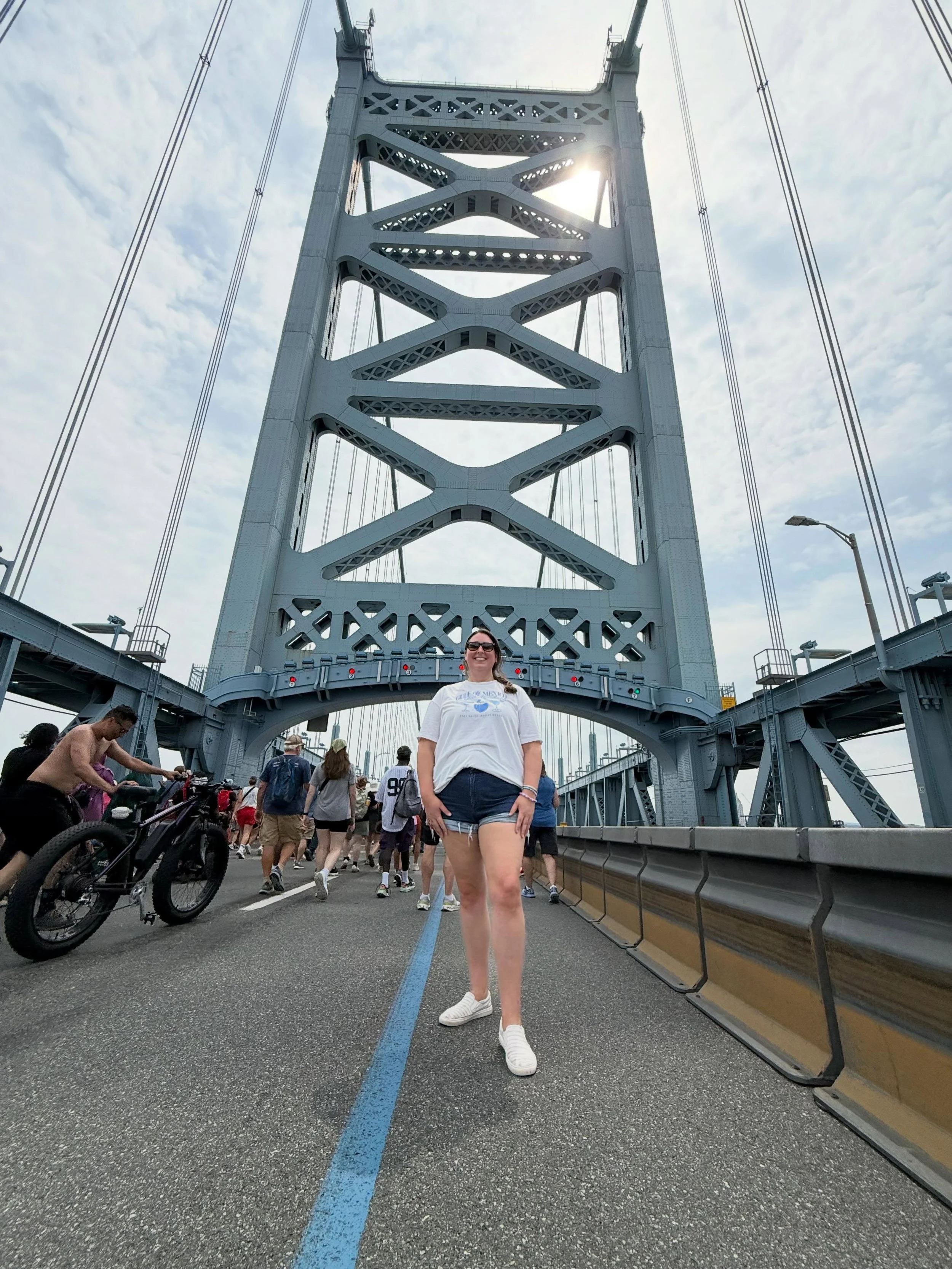 Looking good for 100 🎂 

It&rsquo;s not often @drpabridges closes down the #BenFrabklinBridge for pedestrians. Clearly I wasn&rsquo;t the only one who took advantage of the celebration! 

Finished the walk with @independencebeergarden and a nap.