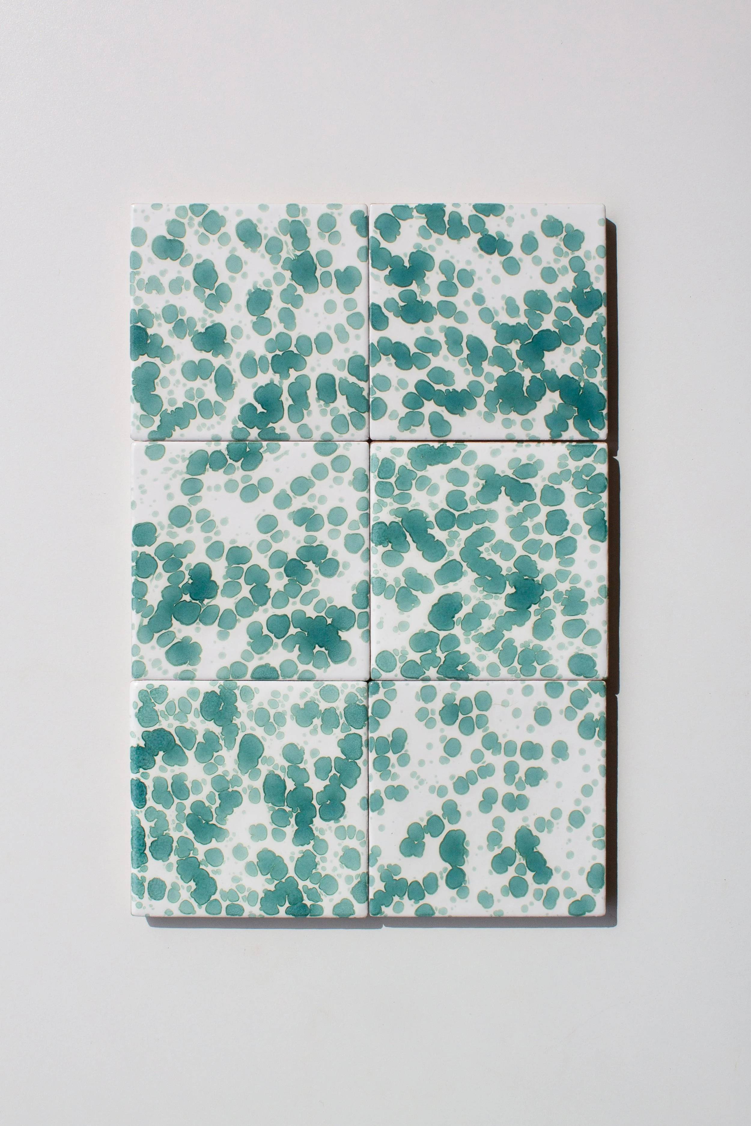 Parma Tile x Emma Harling - "Imitation" ceramic tile, aqua