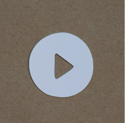 Geometric drawing of an outline square with sections divided by vertical, horizontal, and half circle lines.