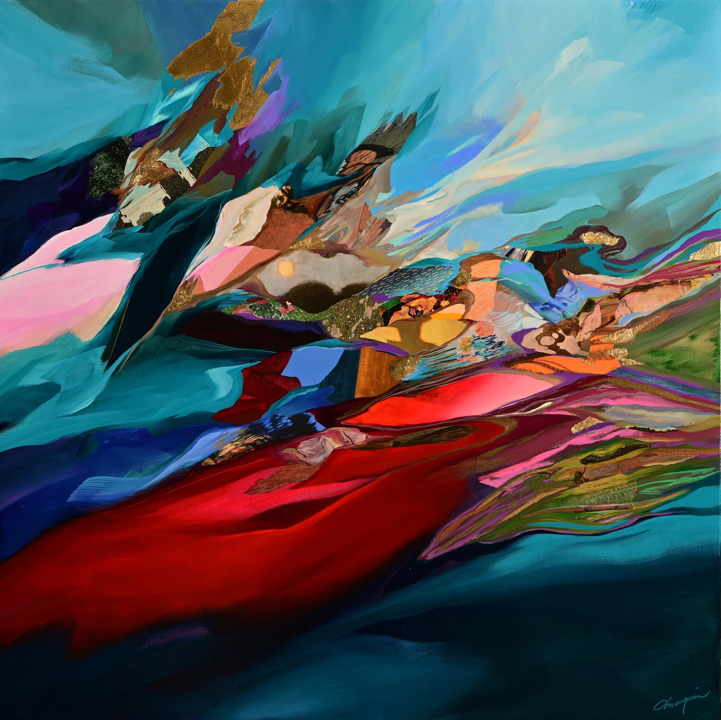 Horizon en apesanteur, 30x30"