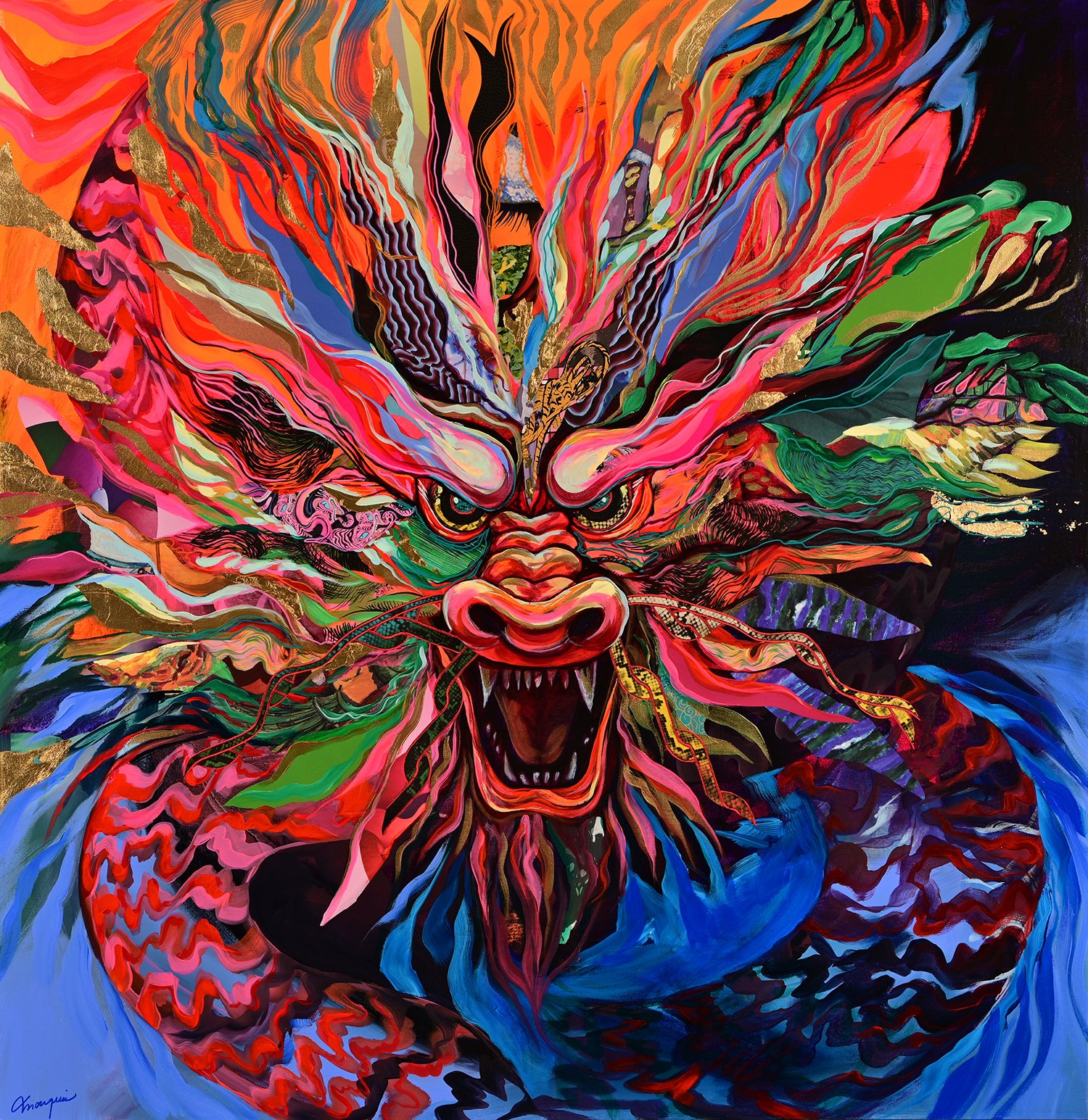 Le Gardien inébranlable, 42x42"