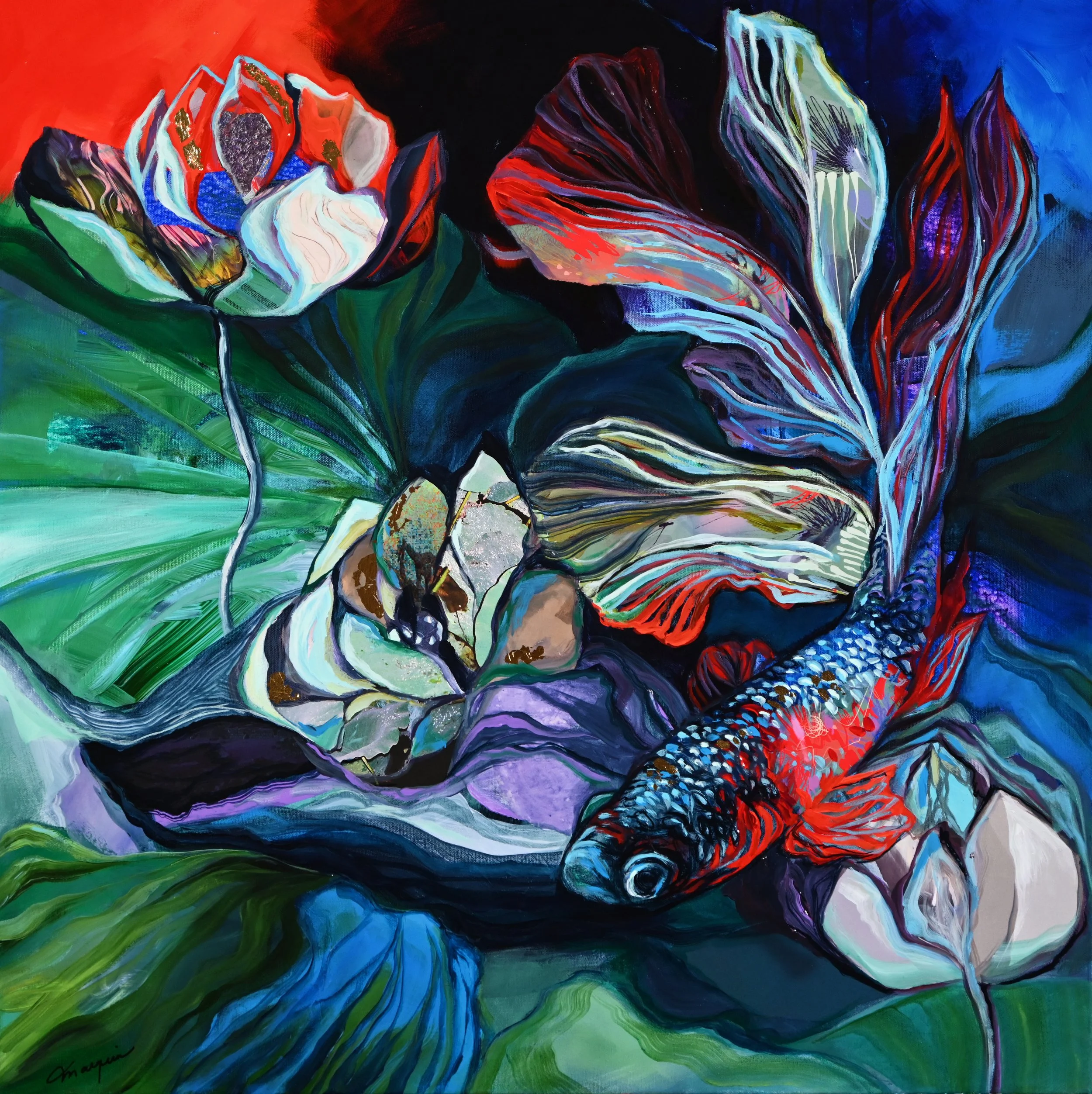 Jardin d'eau • Disponible à la Galerie d'art Iris