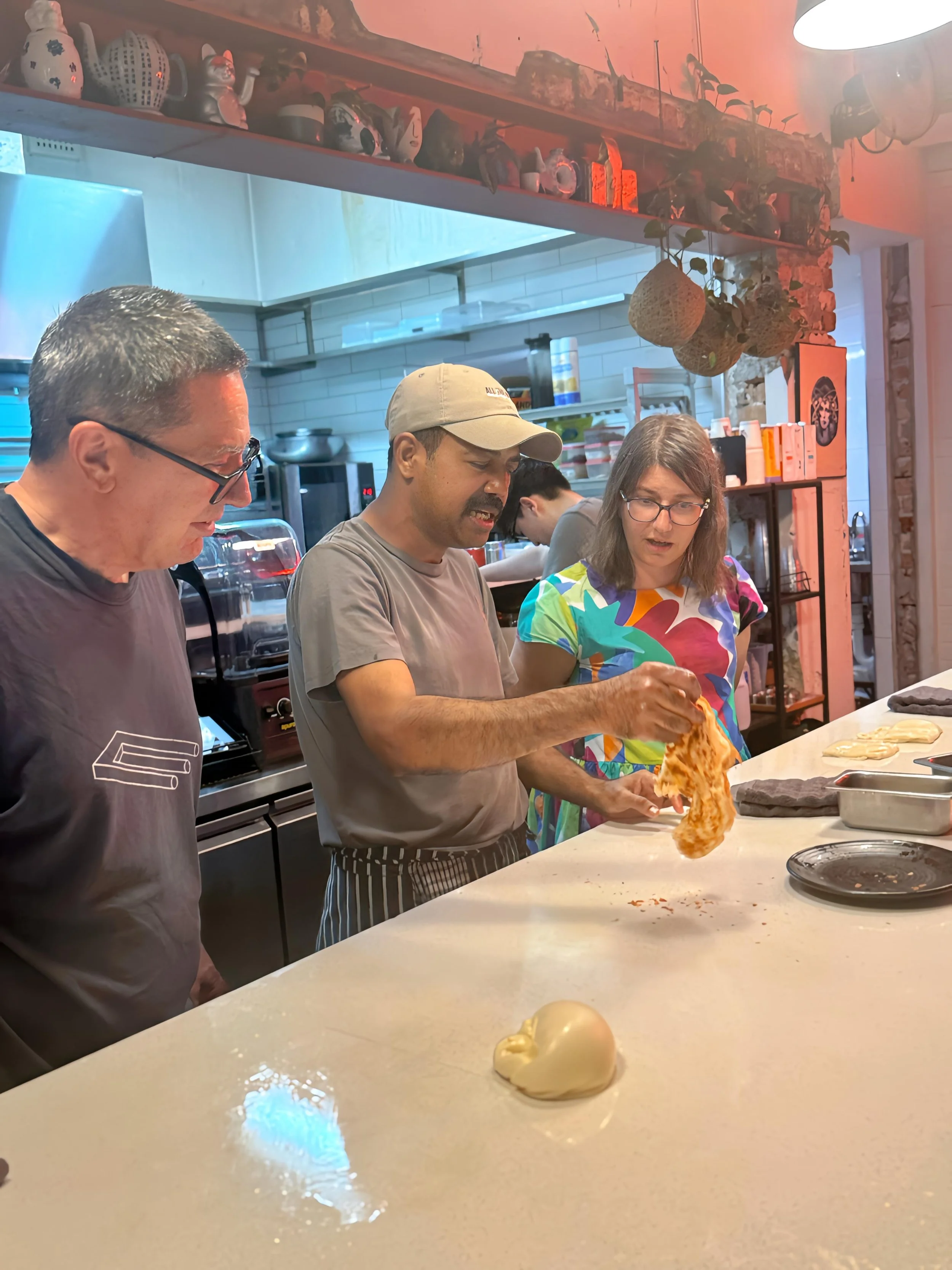 From stretching the roti and seeing the end result