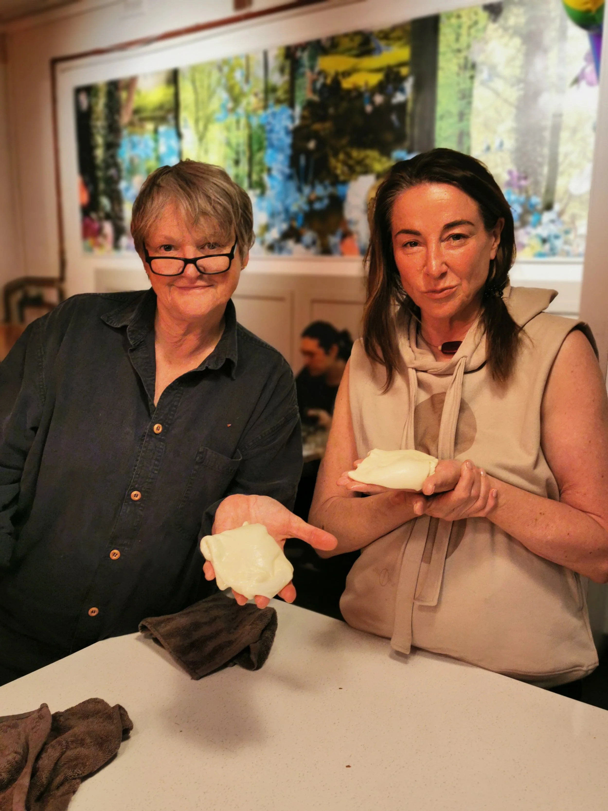 Guest celebrating their finished roti at Kafe Kooks, Ultimo Sydney