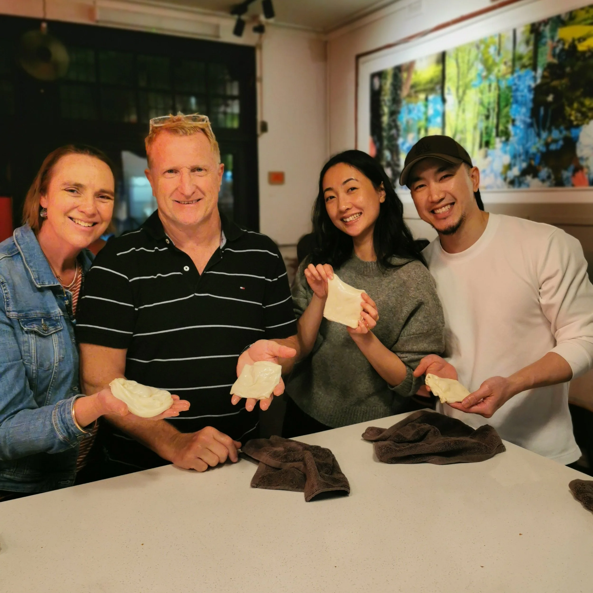 Guests celebrating their finished roti at Kafe Kooks, Ultimo Sydney