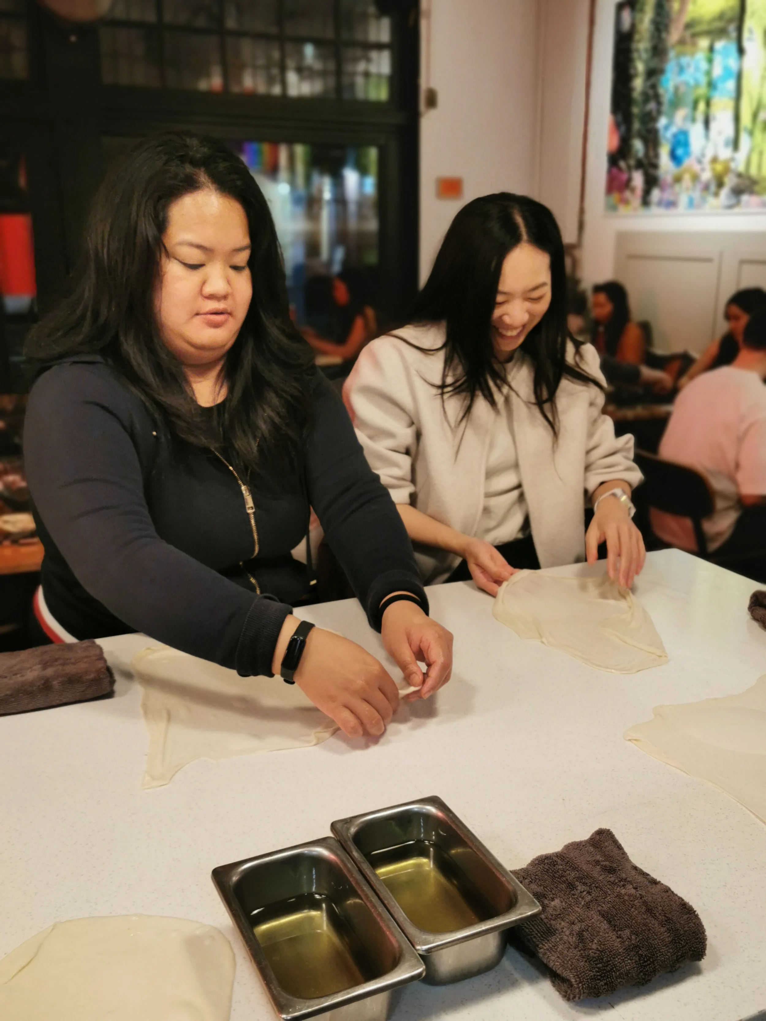 Roti stretching technique taught at Kafe Kooks Masterclass Sydney
