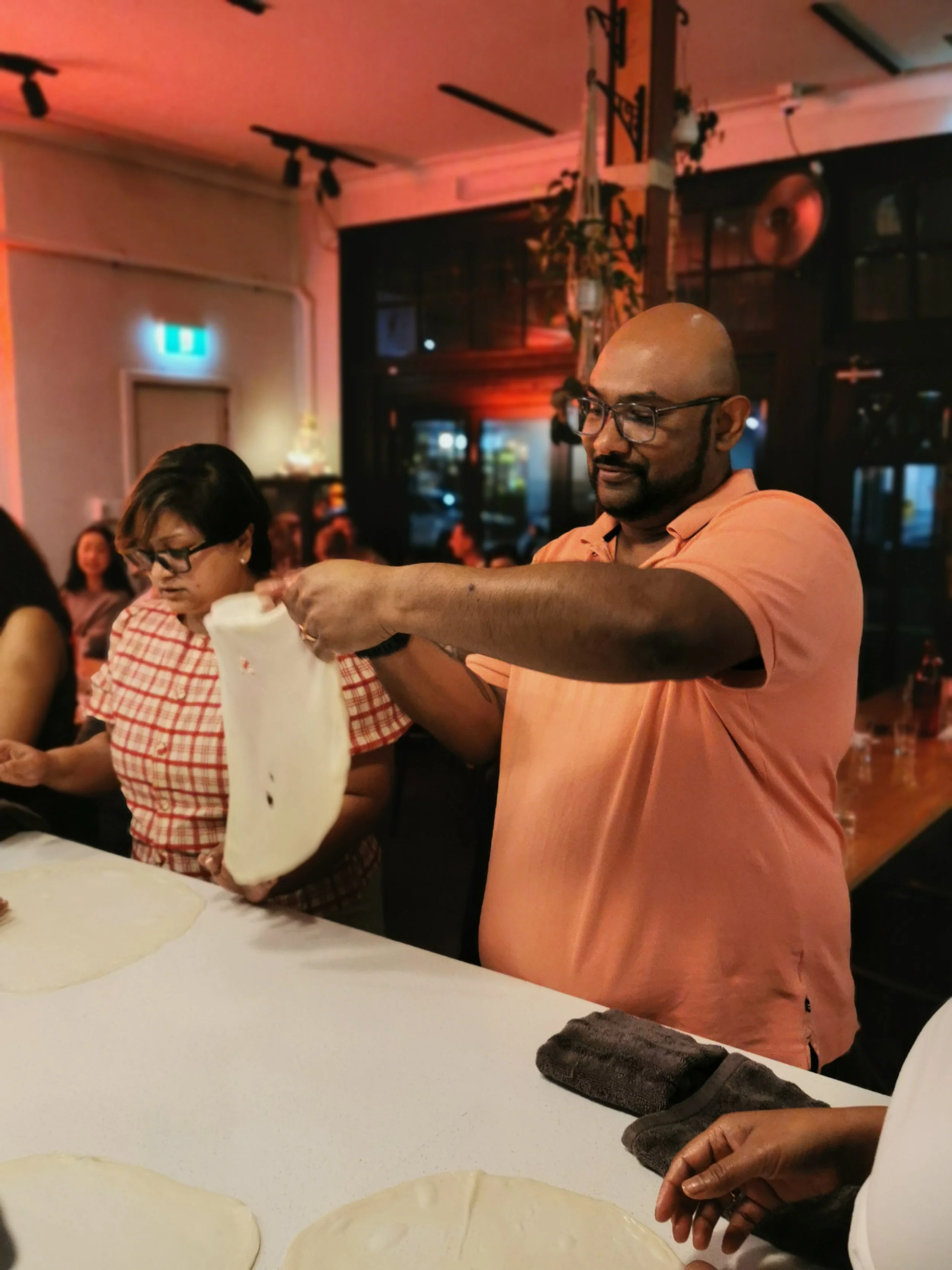 Roti flipping in action at Sydney's only dedicated roti restaurant