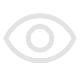 A simple black and white icon of an eye