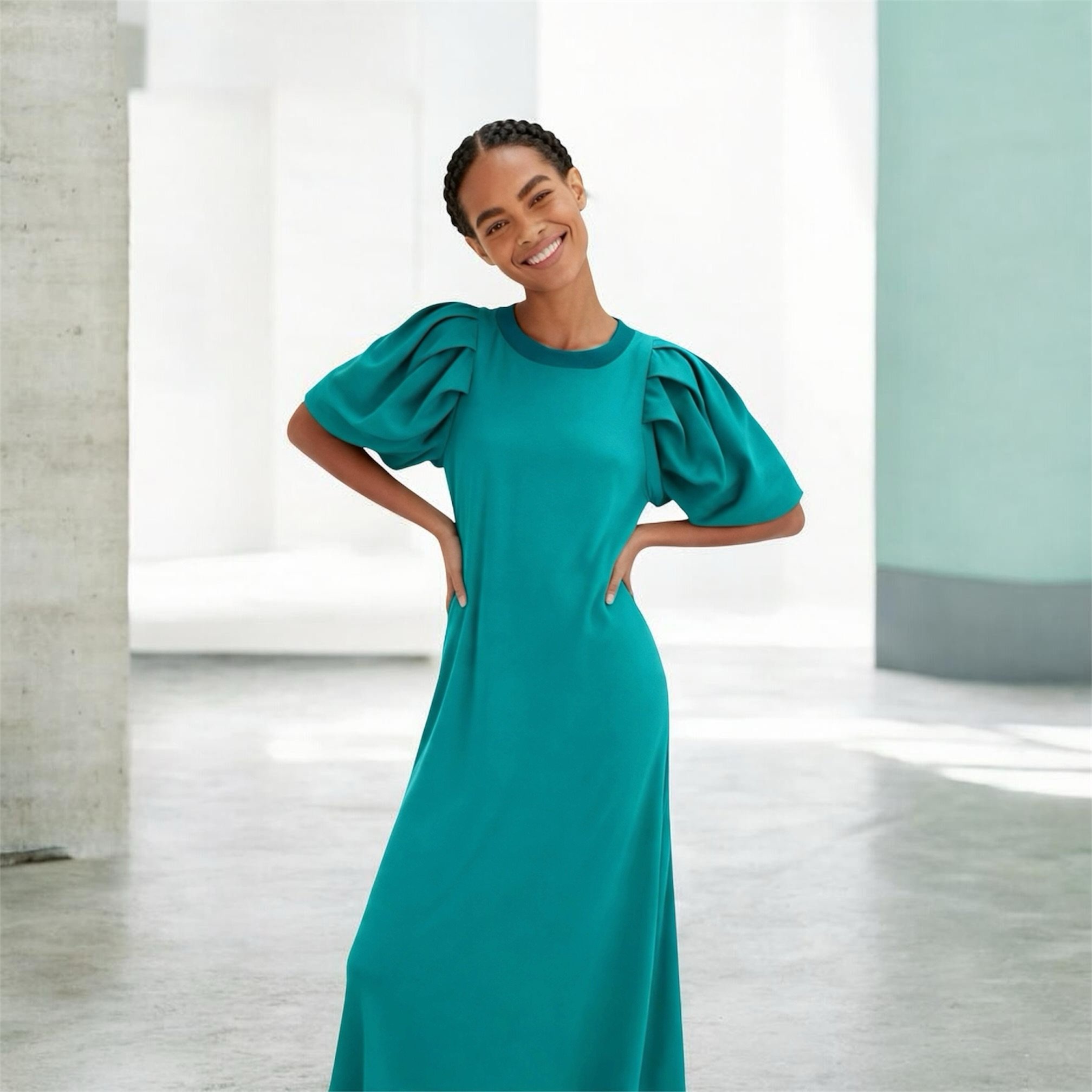 This teal is non-negotiable 💚 Gathered sleeves, flowy knit midi, wedge-ready. Shop it now at wwwwrosinha.com.au or come try it on in-store at Shop 91 Johnston St, Collingwood ✨&rdquo;

#TealDress #MidiDressStyle #CollingwoodFashion #OOTDInspo #ShopL