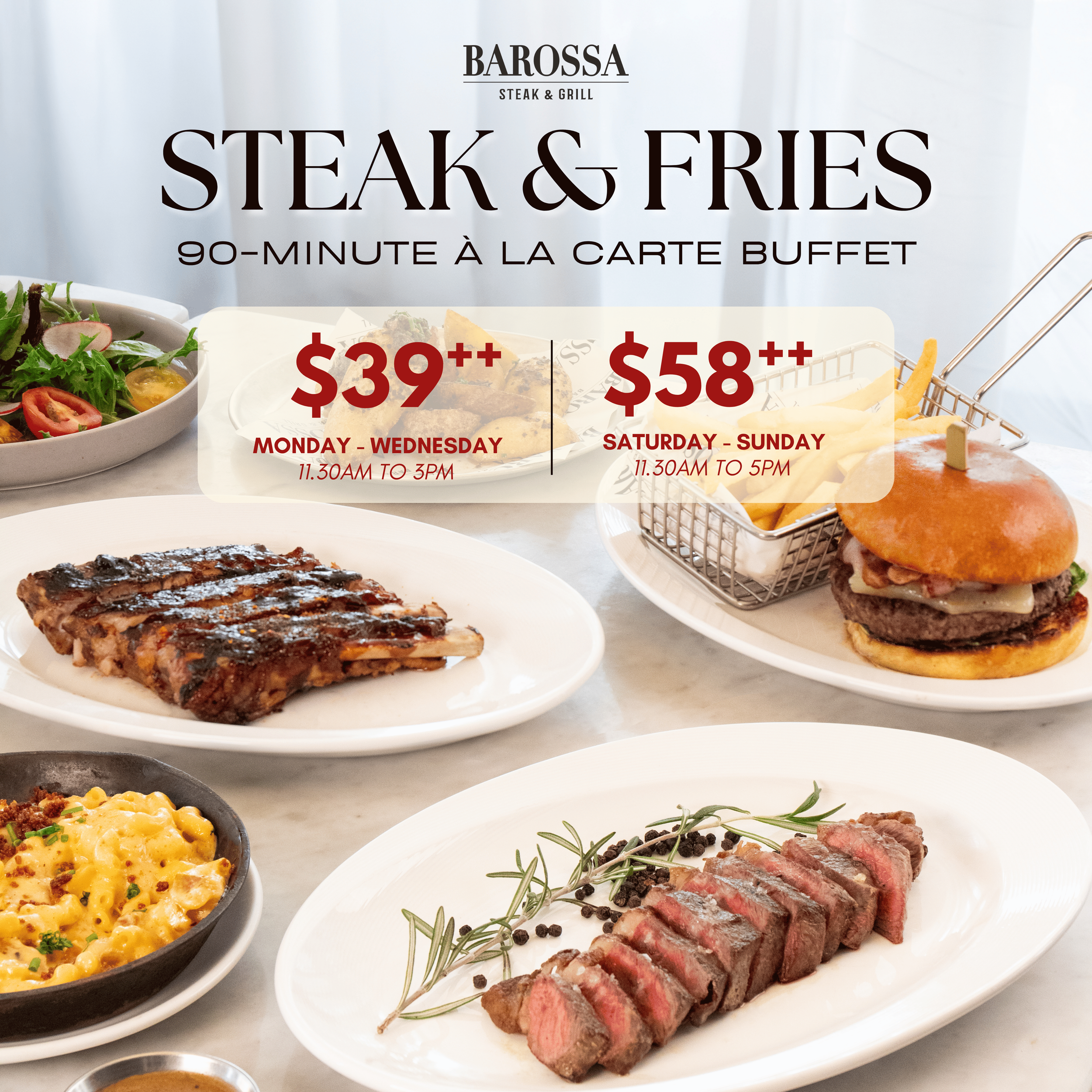 Endless Steaks &amp; Fries Lunch Buffet