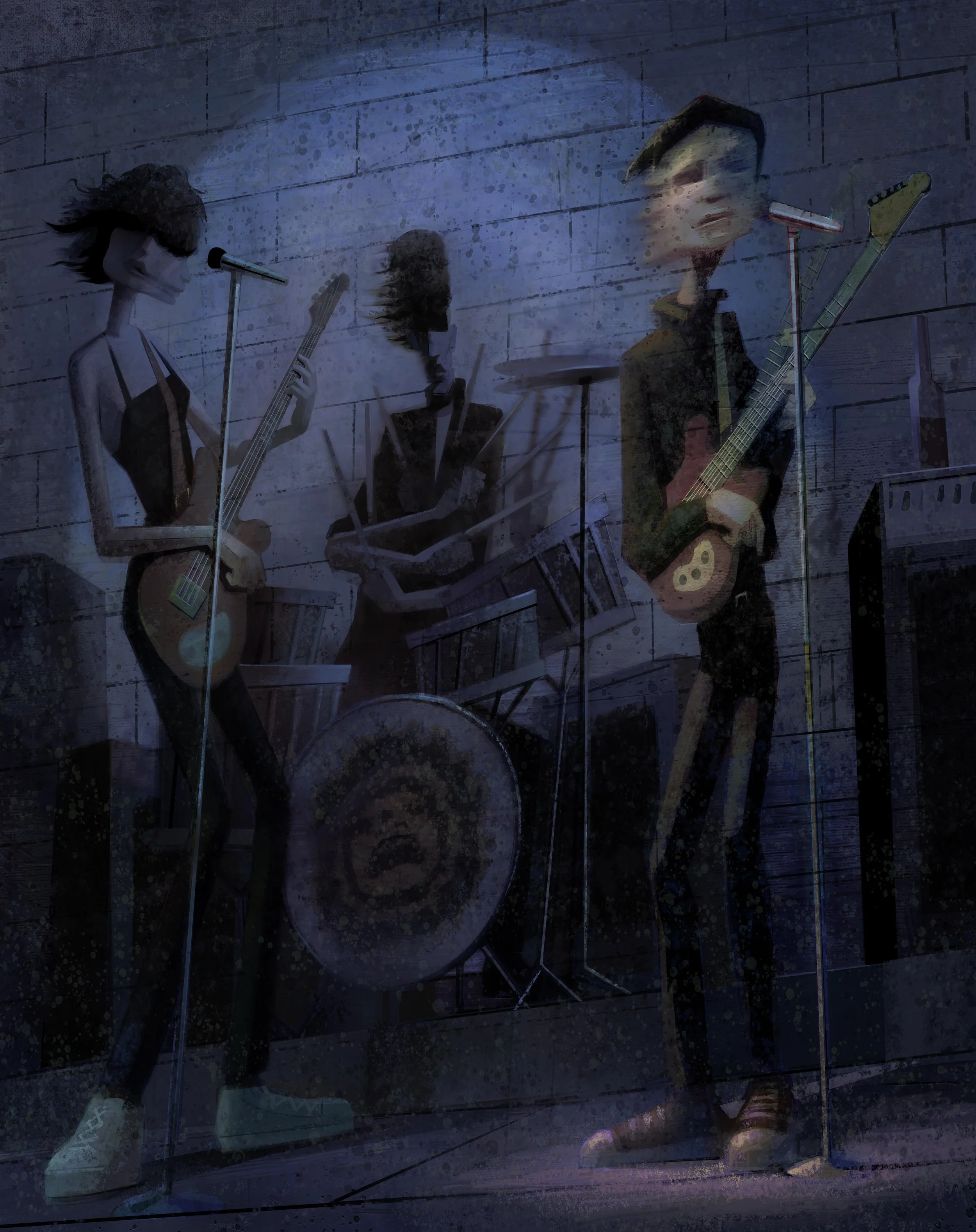 The Three Musicians 
24" x 30" oil on canvas