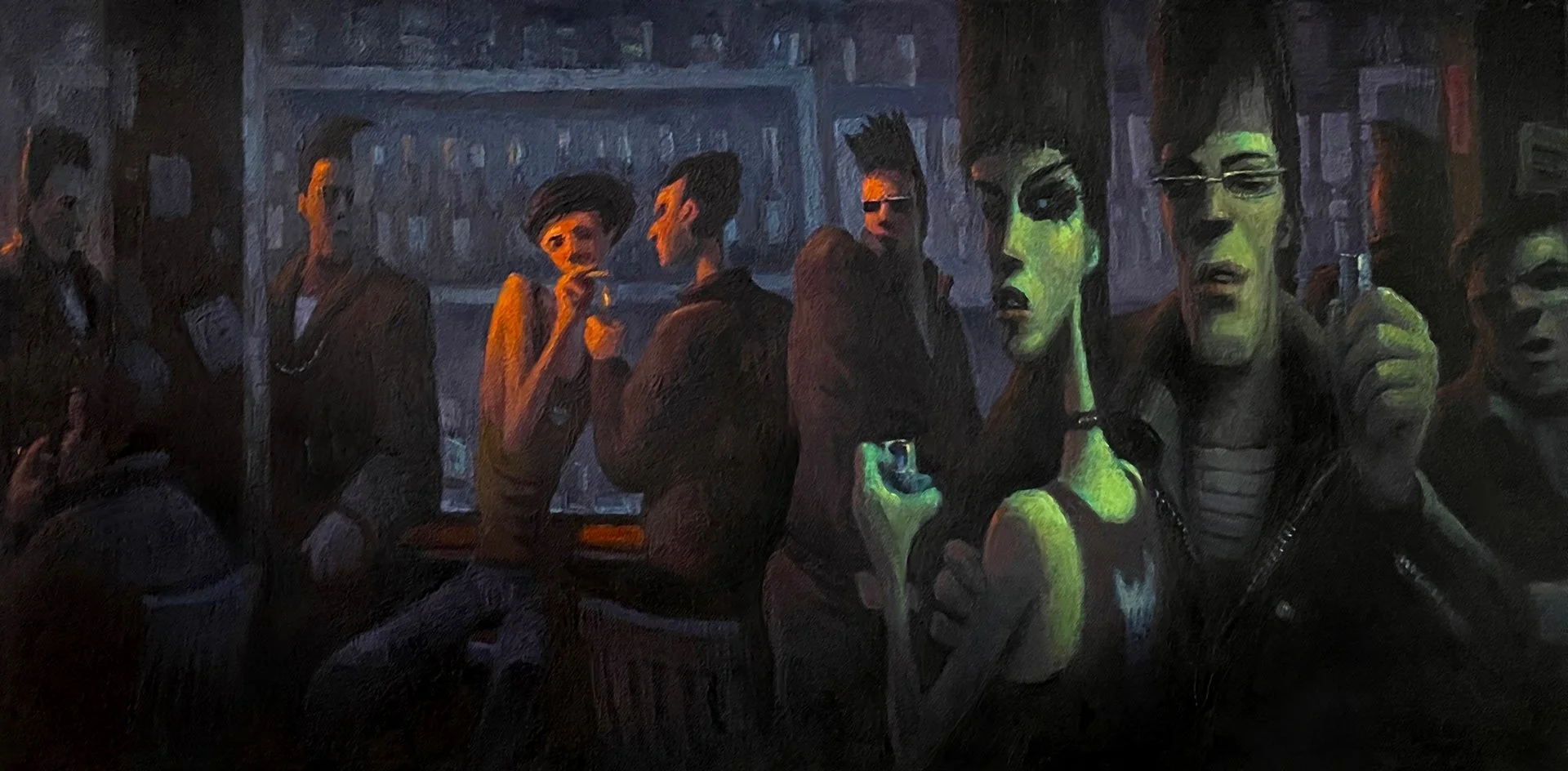 CBGB 
14" x 28" oil on canvas