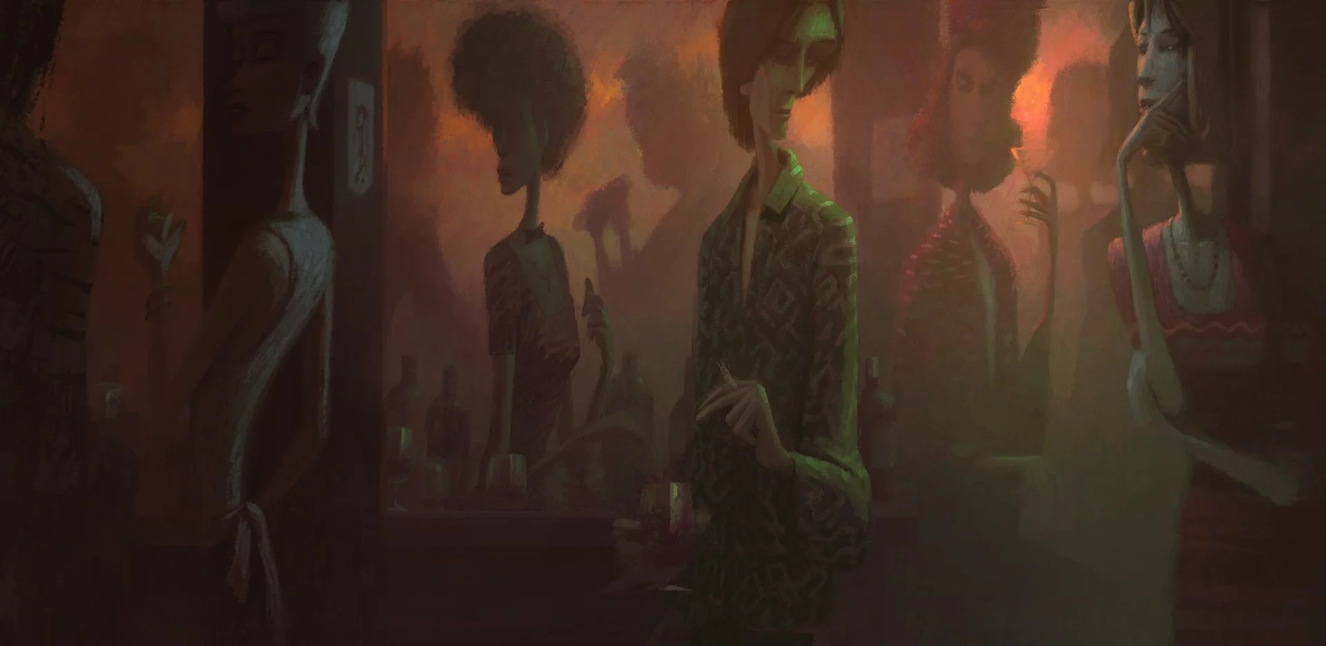 The Starwood 
18" x 40" mixed media