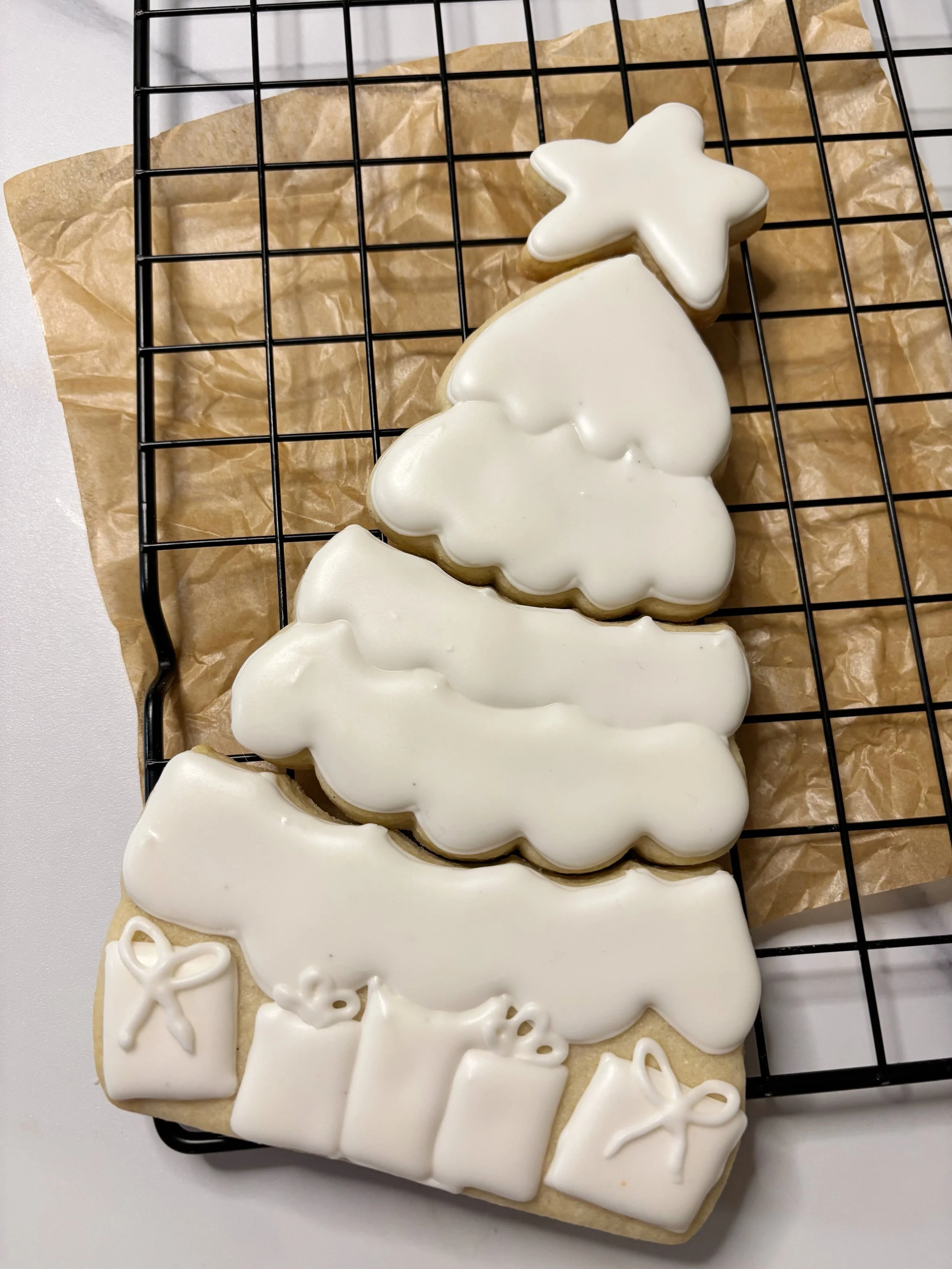 Paint Your Own Christmas Tree Cookies